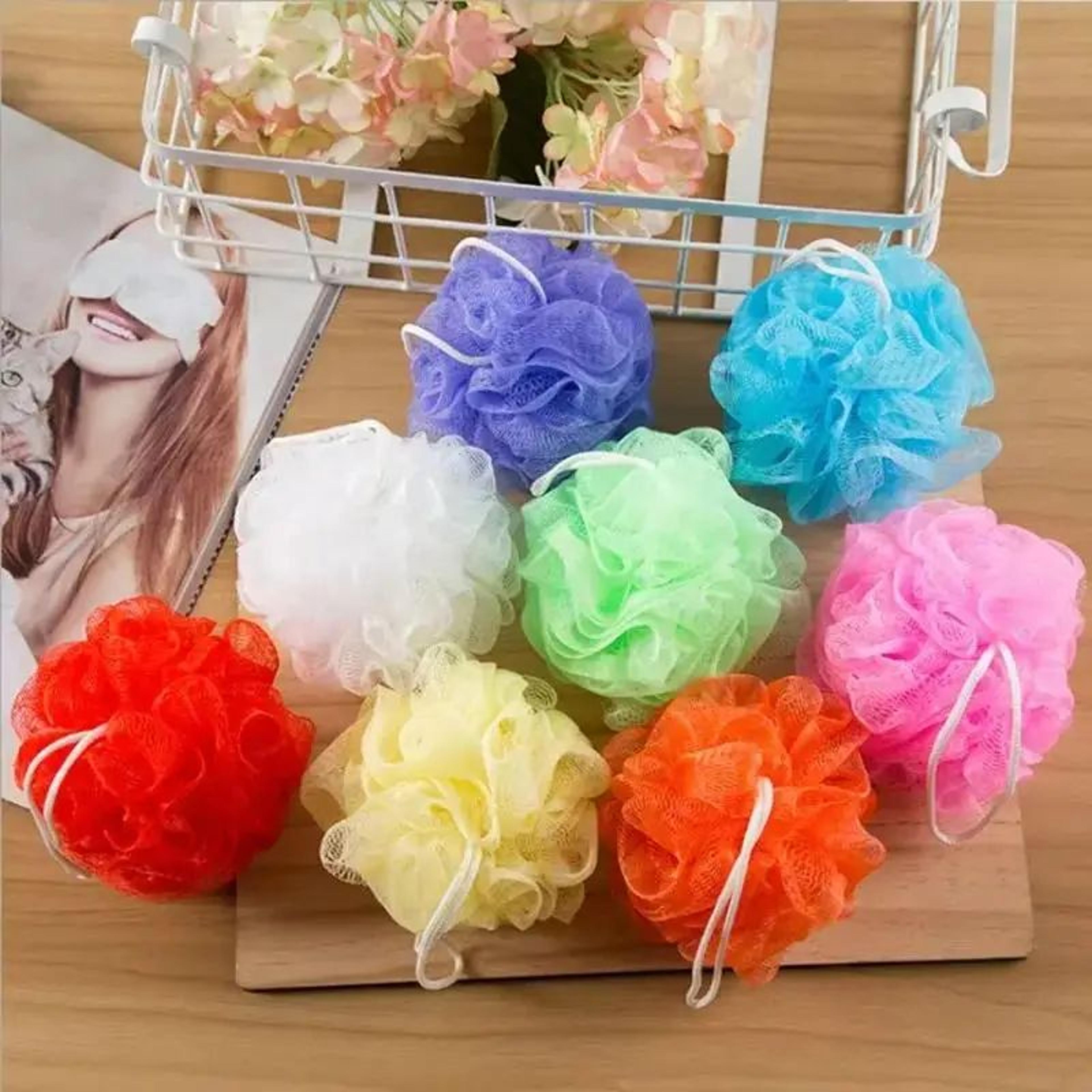 softglow exfoliating mesh loofah set – 10-piece colorful bath sponge body wash pouf pack