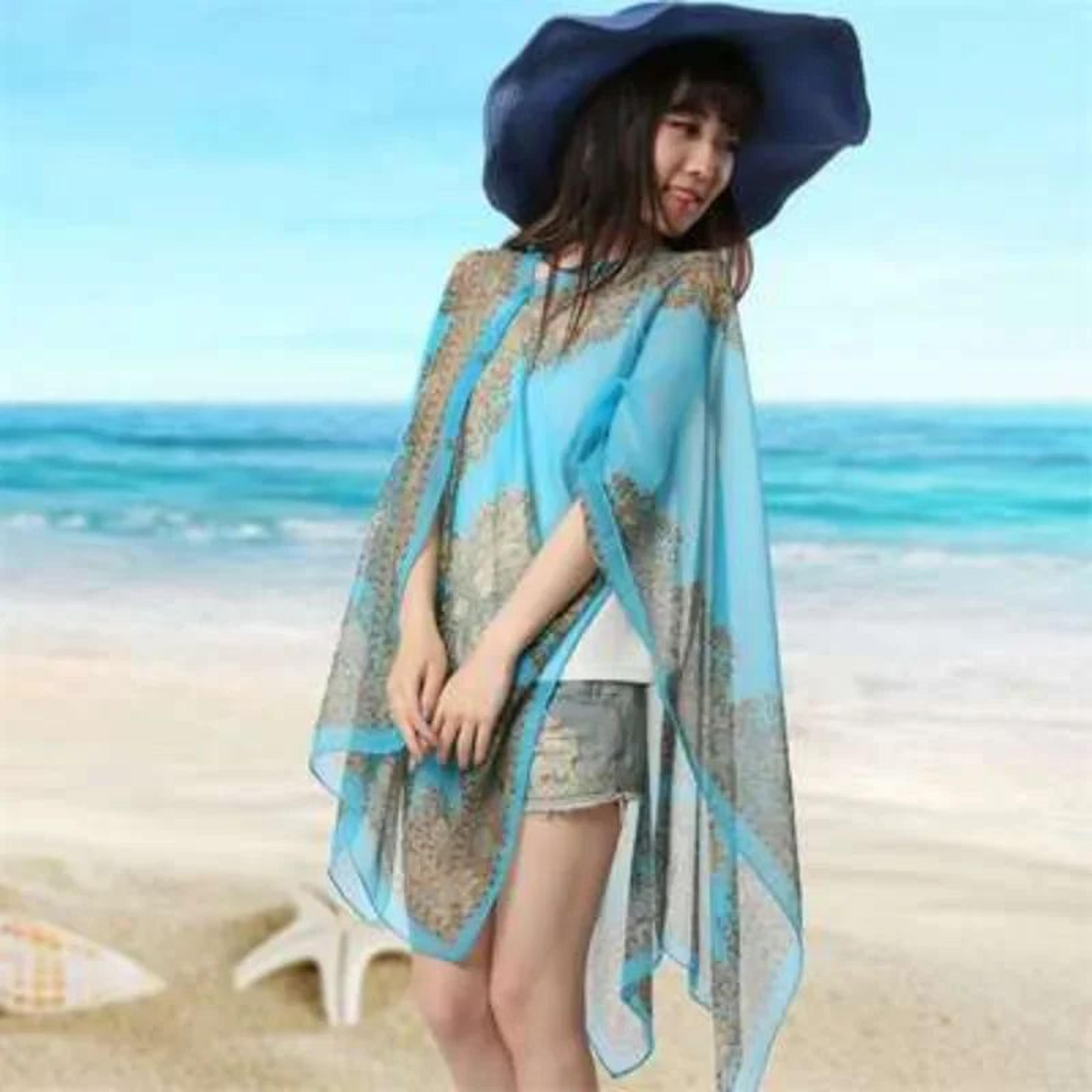 breezy sunshield beach cover up cardigan - womens beach cover up, sun protection cardigan, lightweight chiffon kimono