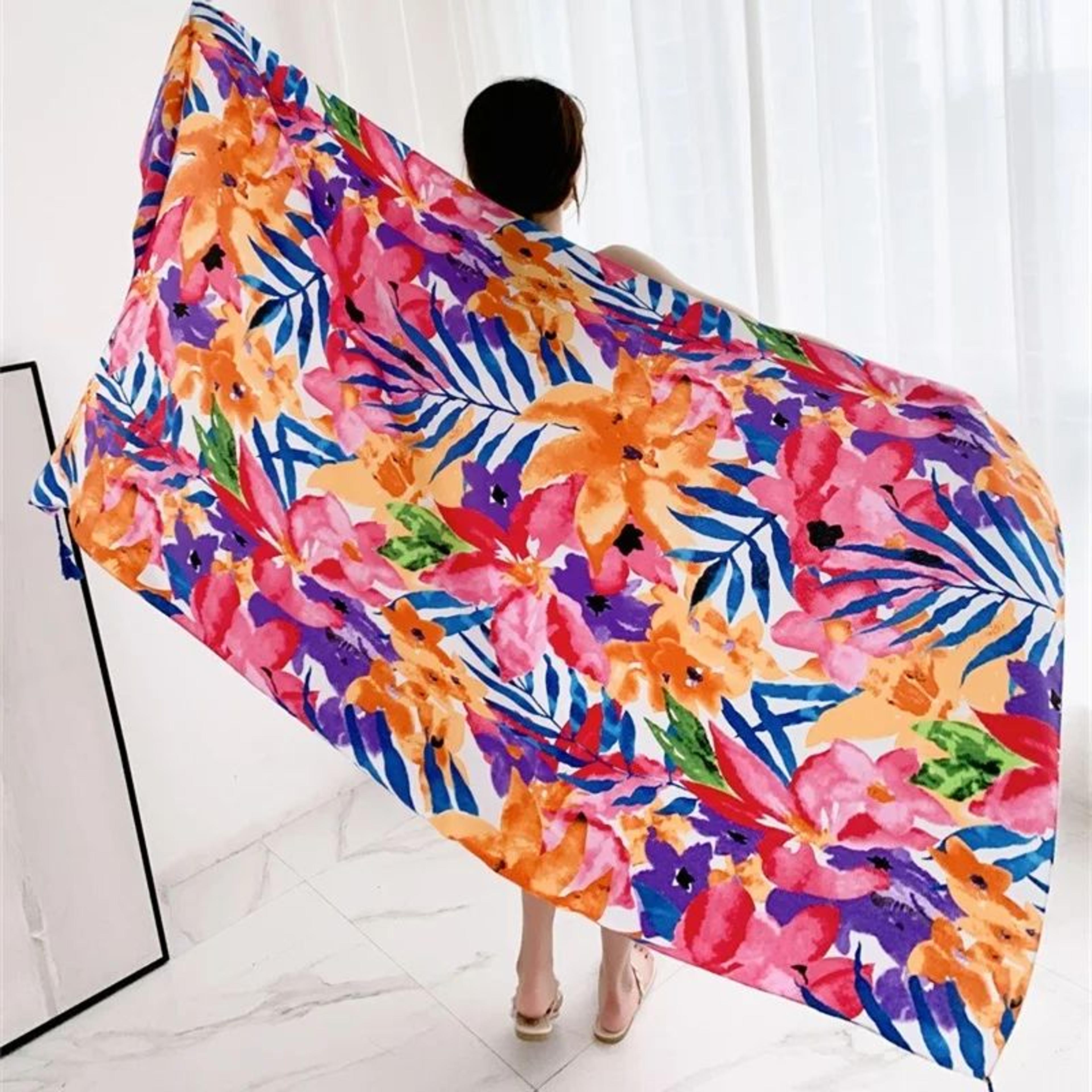 Breezy Cotton Linen Beach Cover Up Sarong Wrap For Women  Lightweight Summer Swimsuit Cover Up 2