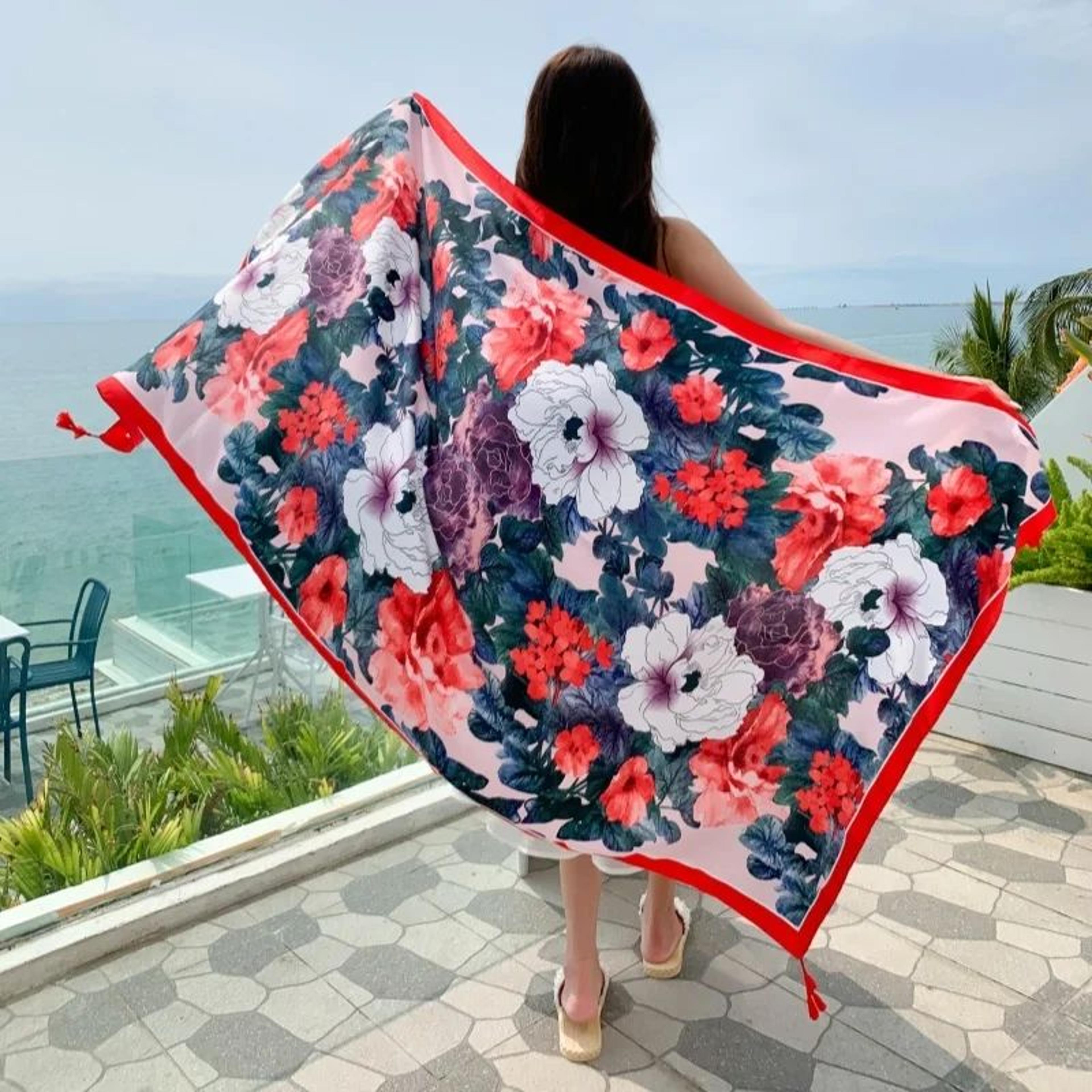 Breezy Cotton Linen Beach Cover Up Sarong Wrap For Women  Lightweight Summer Swimsuit Cover Up 9