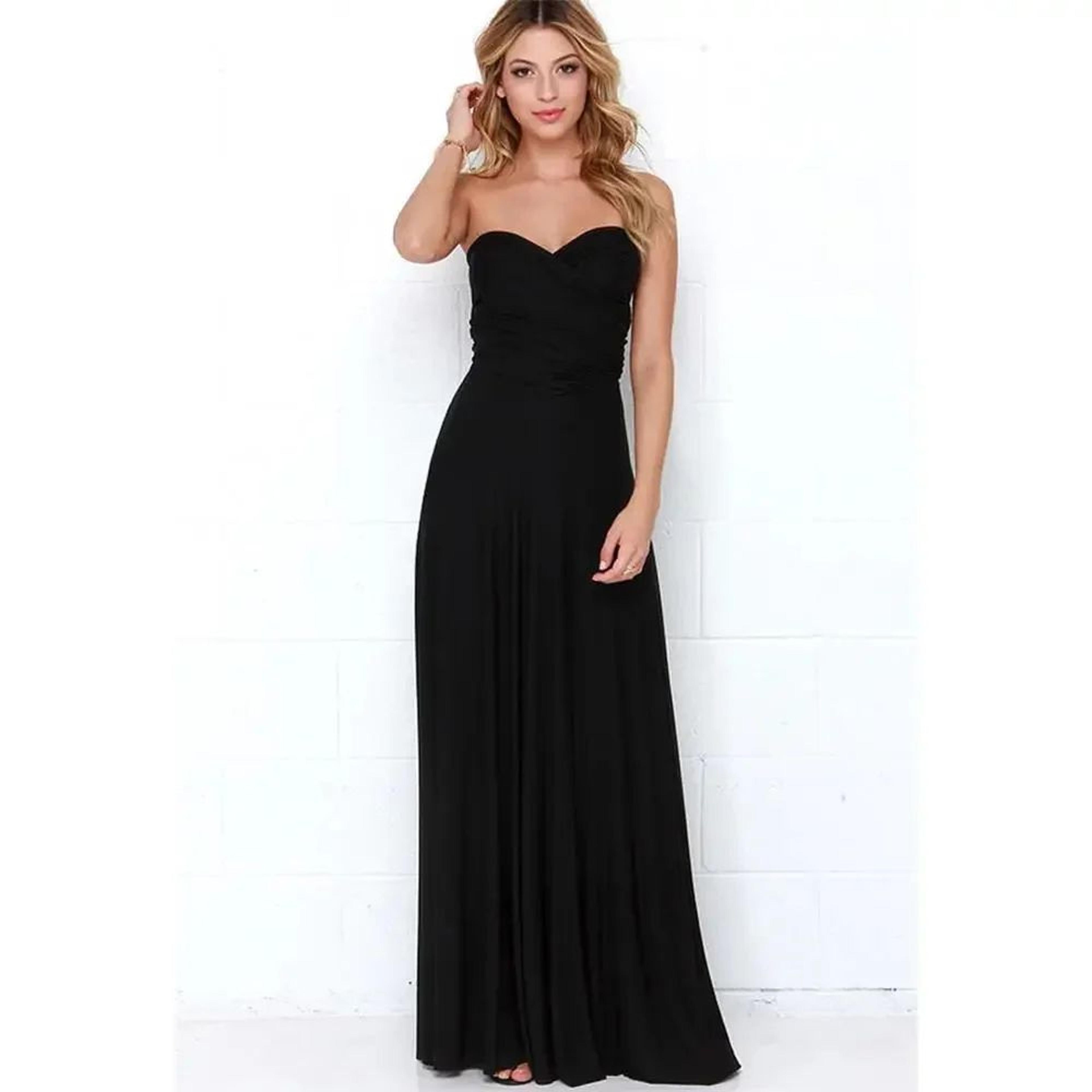 Multiway Wrap Convertible Maxi Dress  Infinity Bridesmaid Style In Red 5