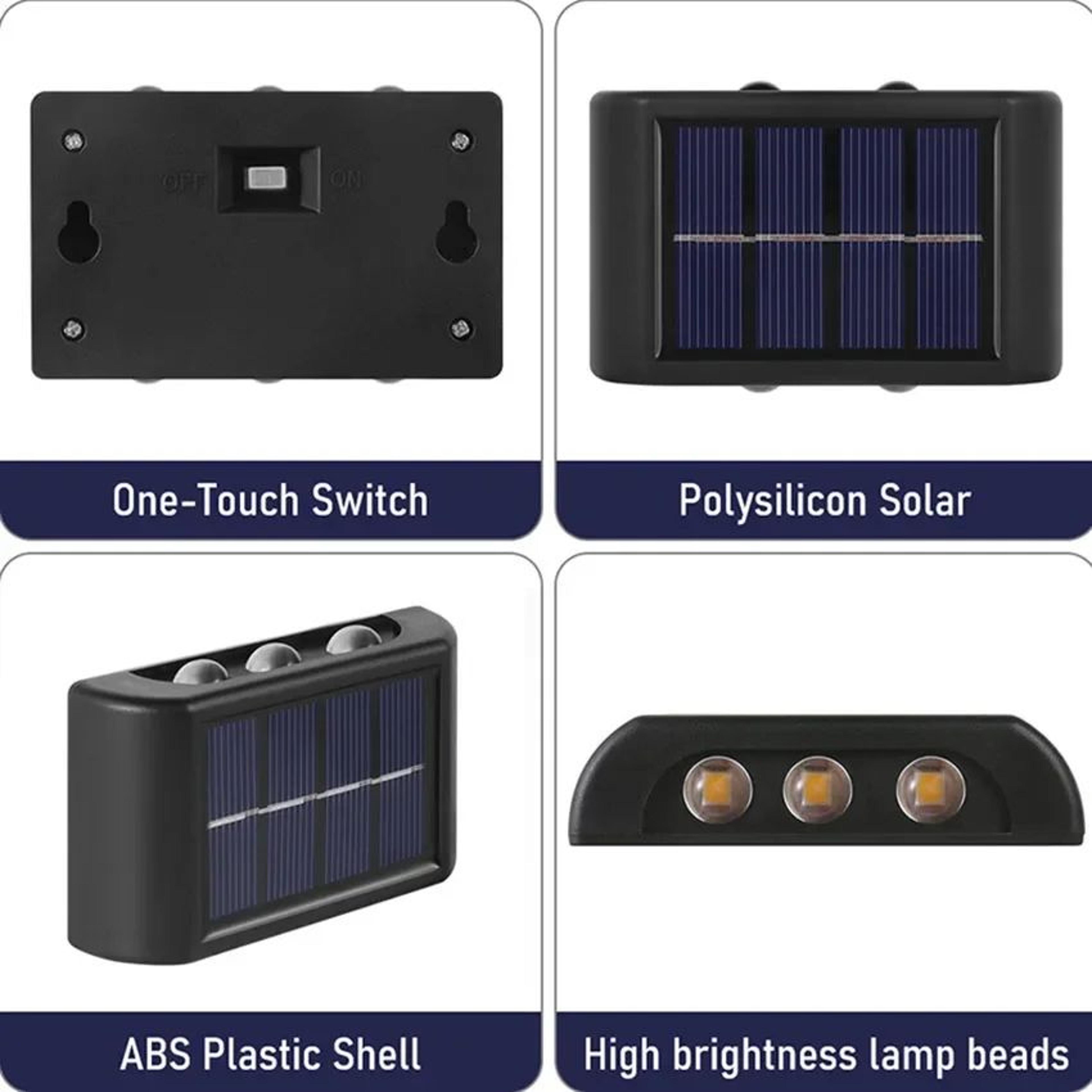 Solar Up And Down Wall Lights Outdoor Waterproof LED Wall Lamp Set 16 Pack 4