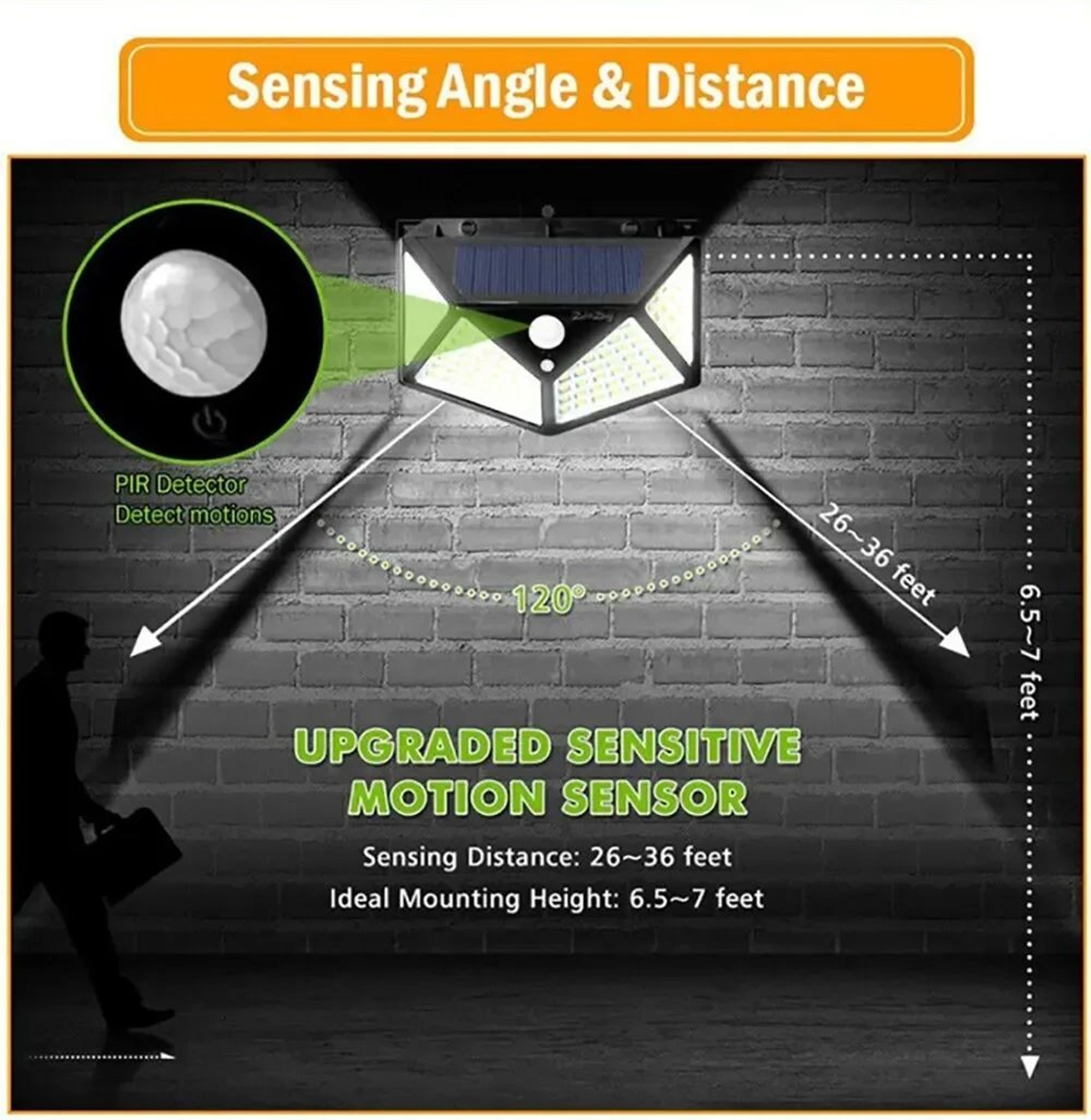 Solar Motion Sensor Security Light  100 LED Waterproof Outdoor Spotlight For Yard  Garden 5