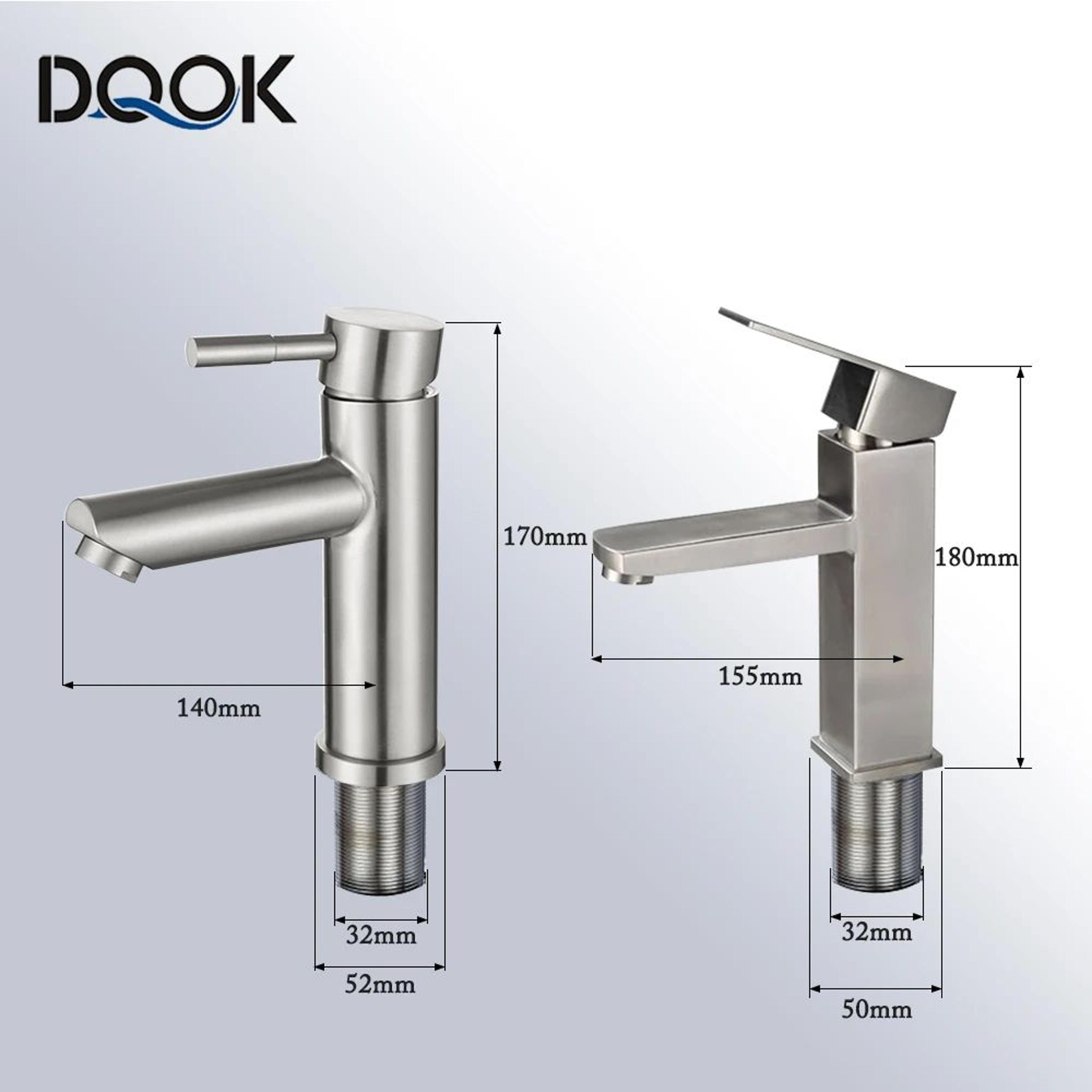 Matte Black Bathroom Sink Faucet  Modern Single Handle Hot  Cold Mixer Tap 5