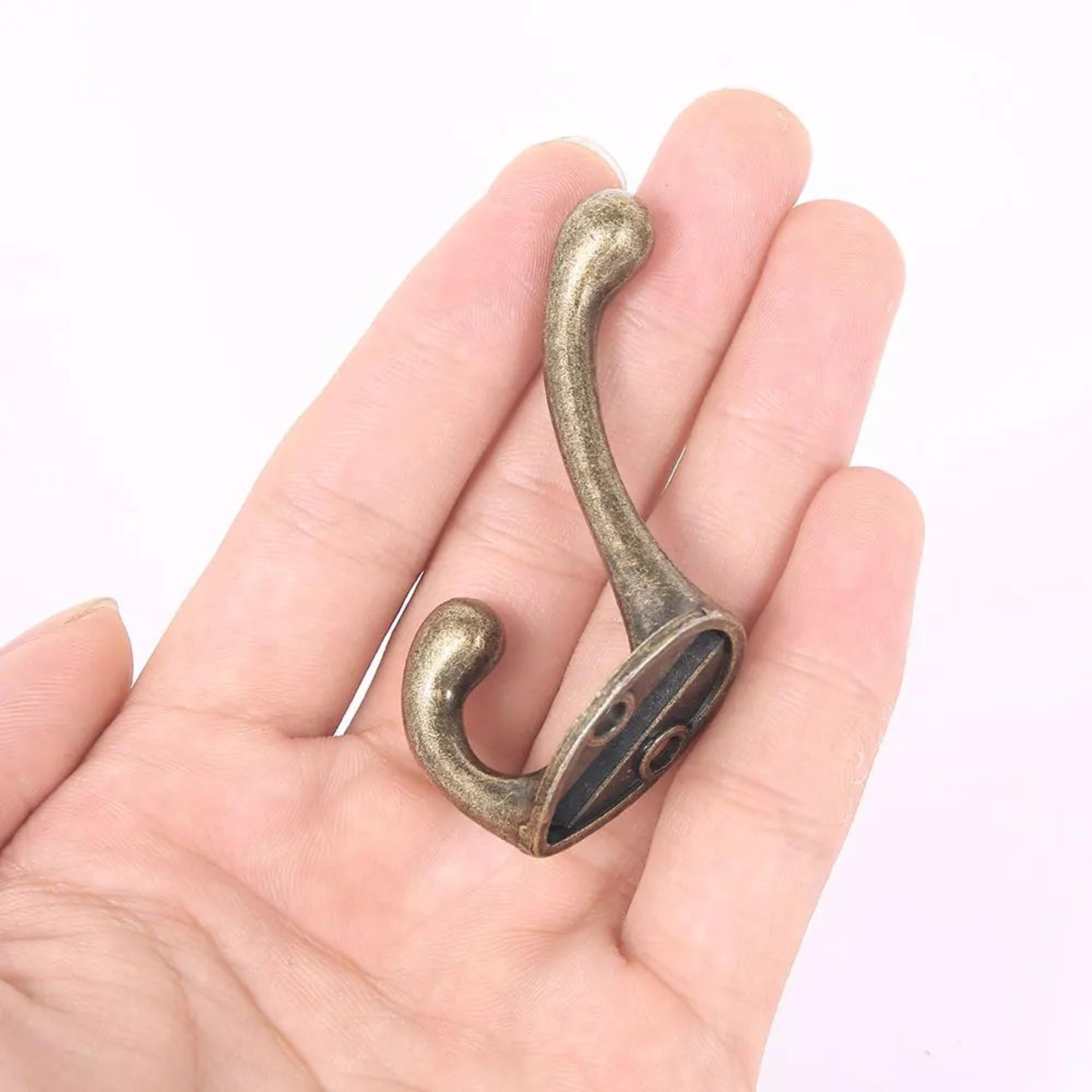 Vintage Bronze Heavy Duty Coat Hooks Set 1020 Pack WallMounted Double Prong Hooks With Screws 2