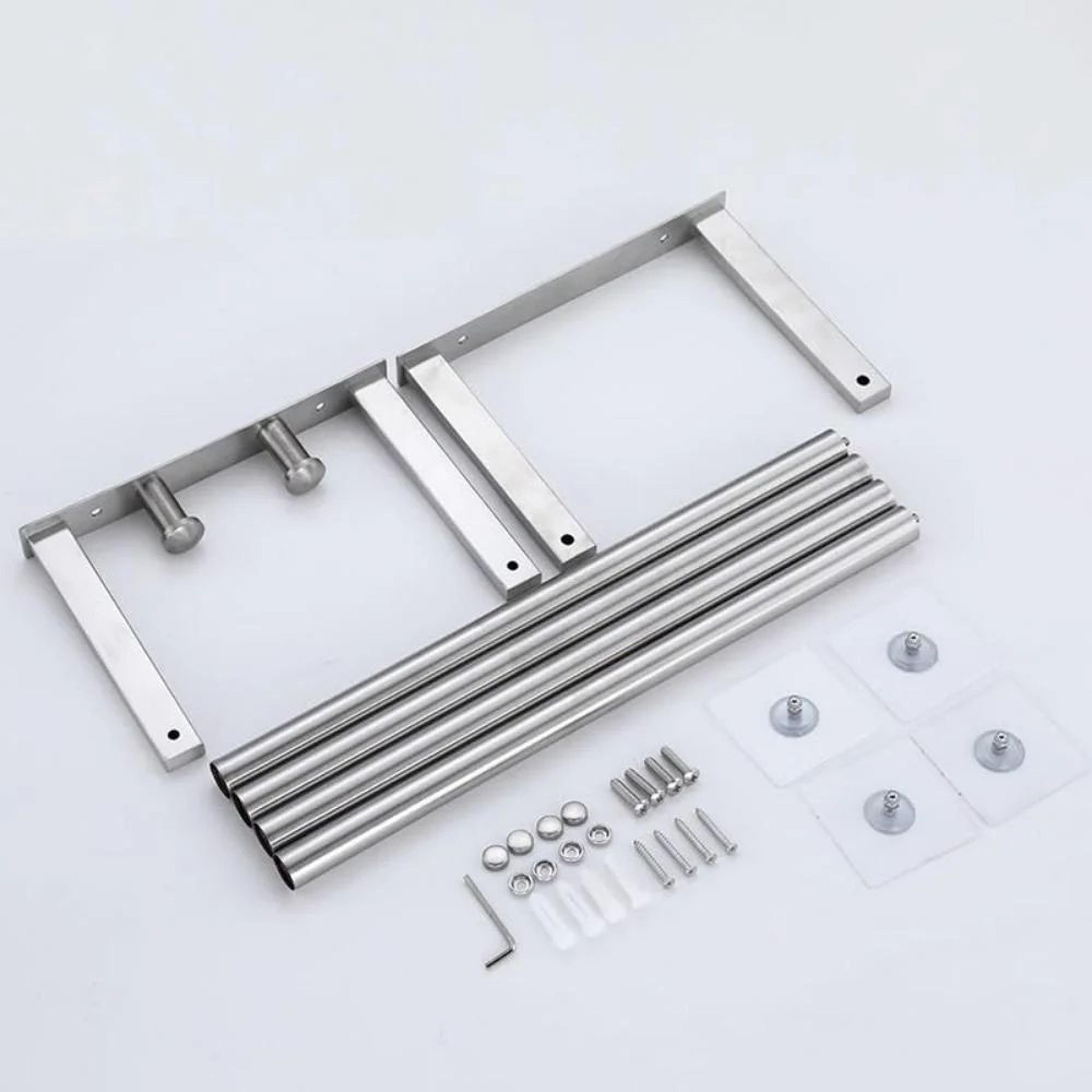 Modern Wall Mounted Towel Rack For Rolled Towels  Stainless Steel Bathroom Storage Organizer 5