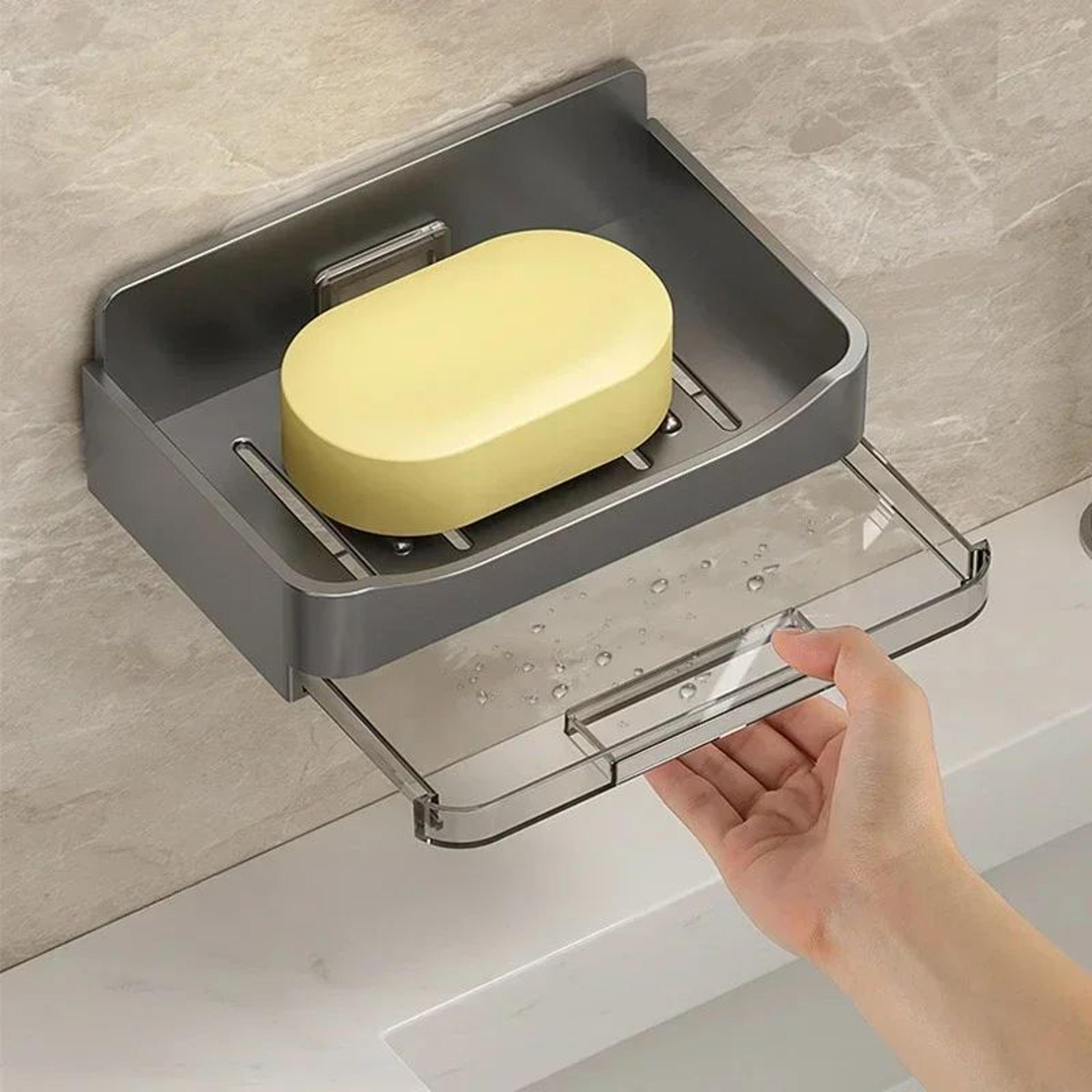AquaLift Wall Mounted Soap Holder  Self Draining Bathroom Soap Organizer 5