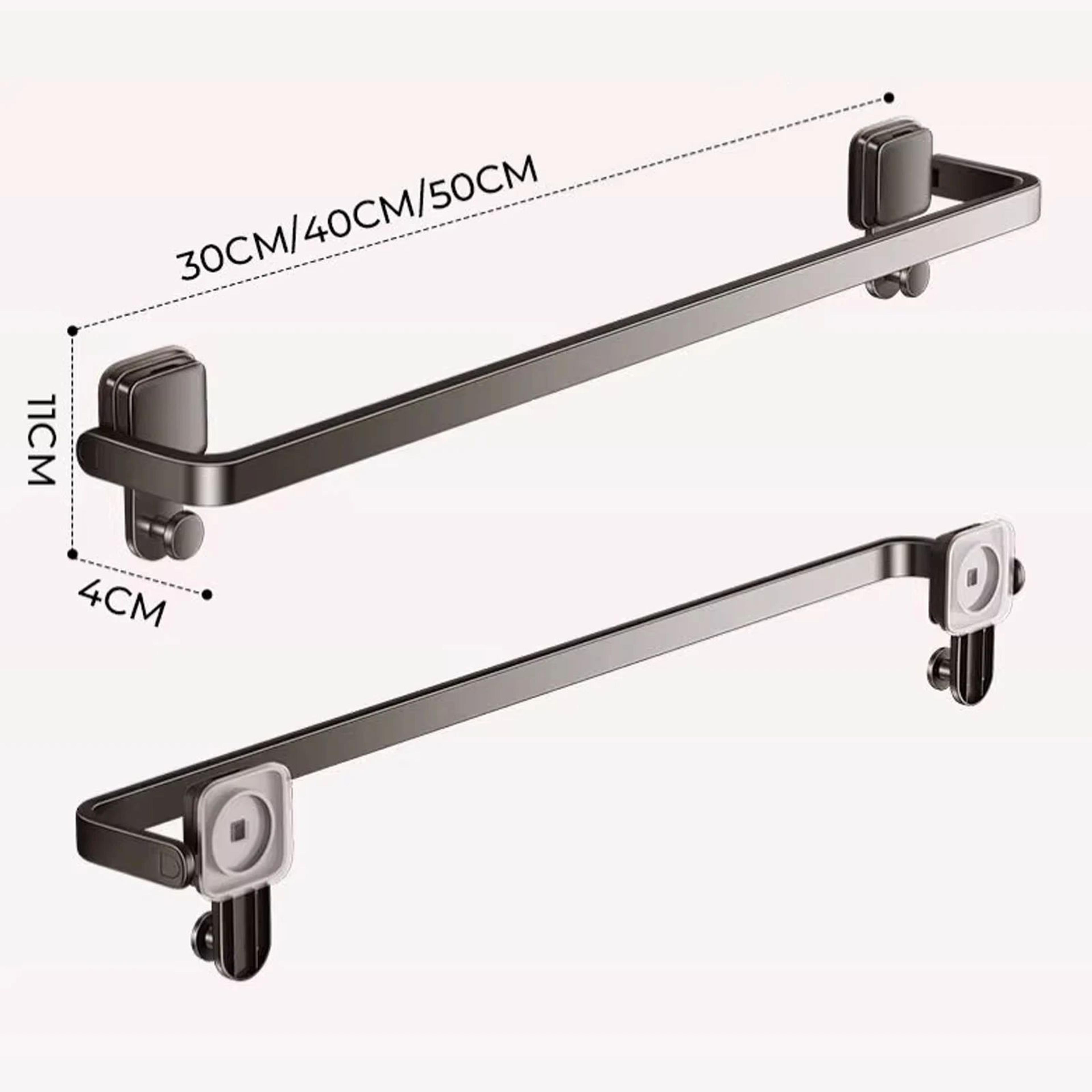 FlexiHold No Drill Towel Bar  Folding Suction Cup Wall Mount Towel Holder 5