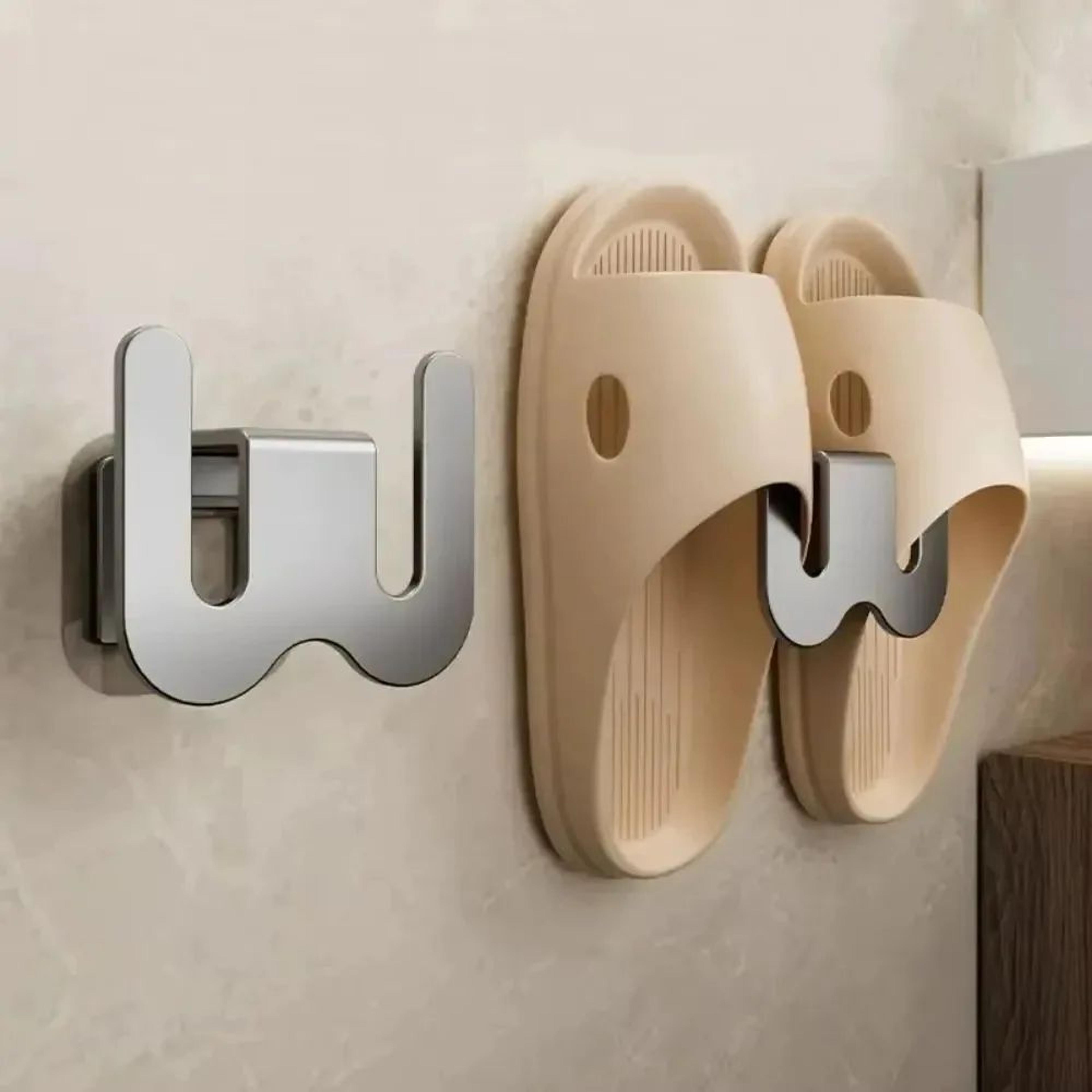 Wall Mounted Shoe Storage Rack With Drainage  SpaceSaving Bathroom Slipper Holder 5