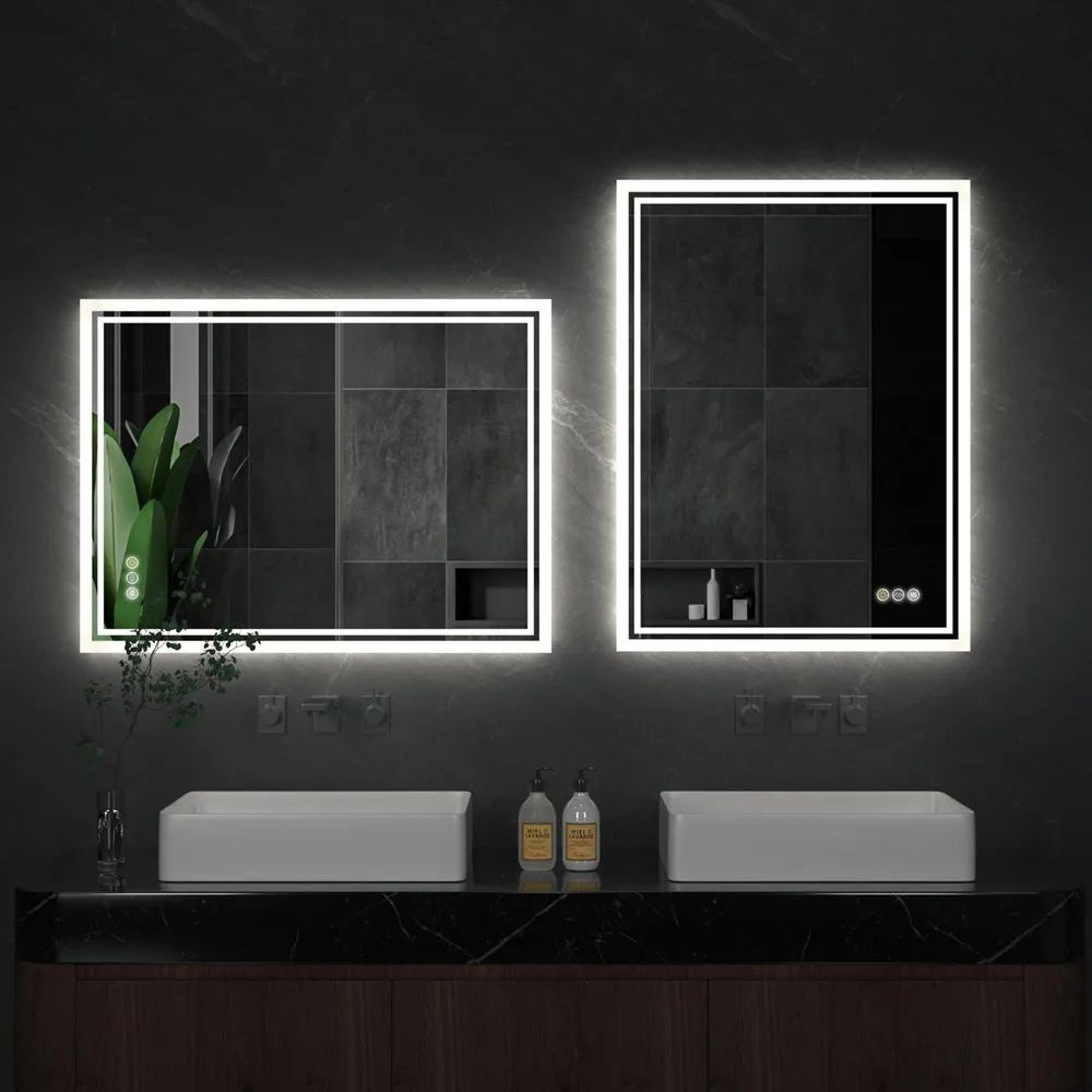 LUVODI Illuminated LED Bathroom Mirror With AntiFog  Dimmable Touch Control 6