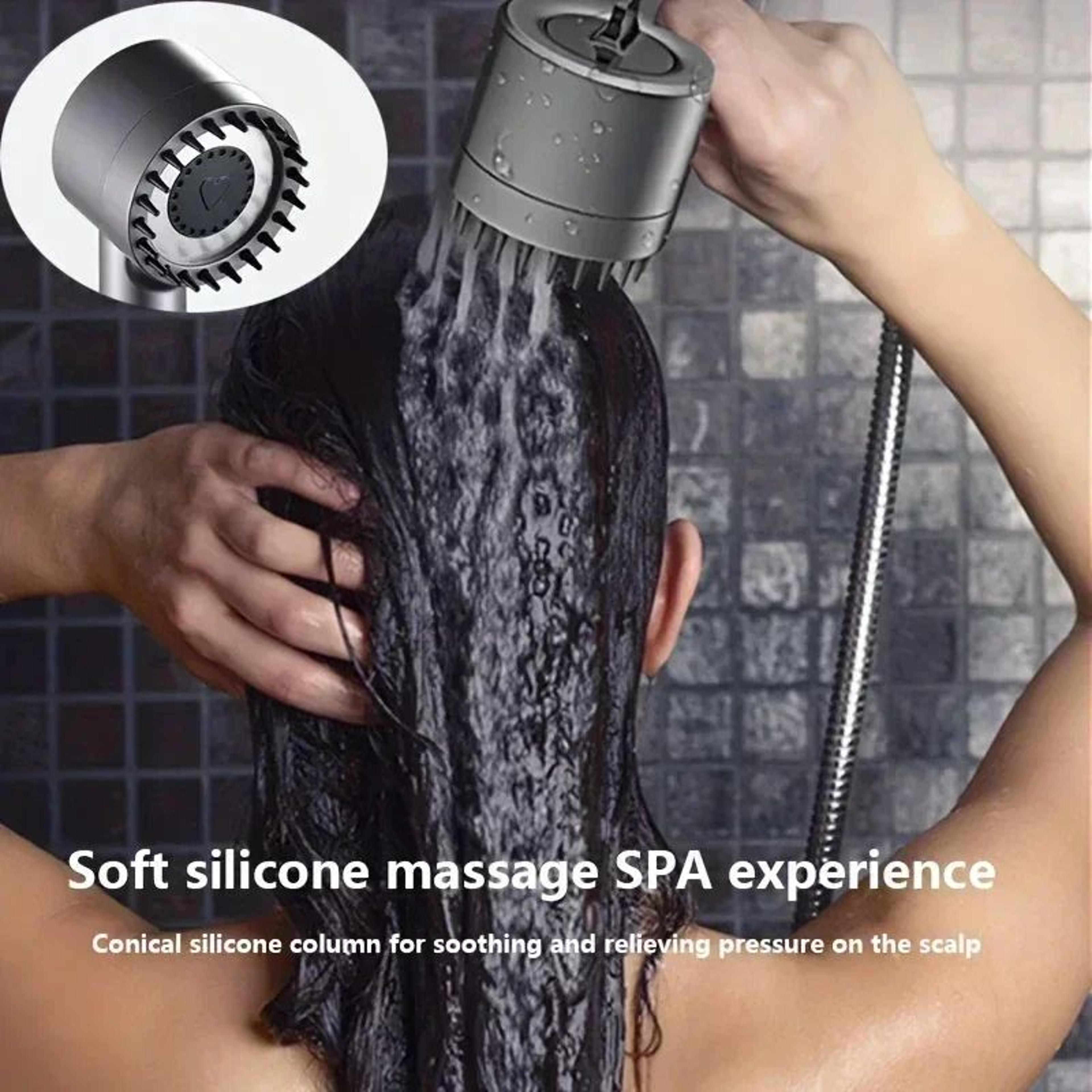 PureFlow High Pressure Filtered Shower Head With OneKey Stop  Massage Spray 3
