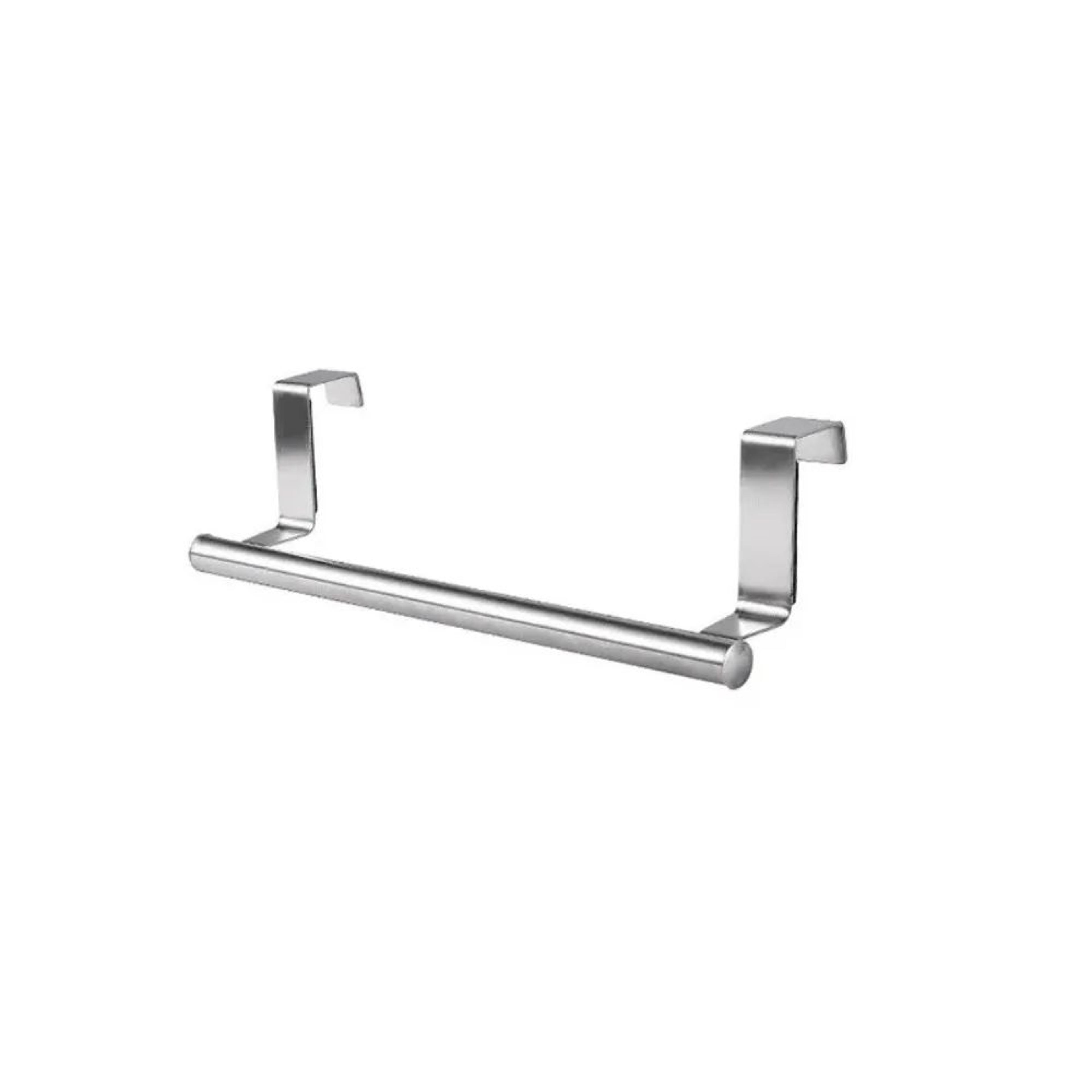 NoDrill Stainless Steel Towel Bar  Over The Door SpaceSaving Bathroom  Kitchen Rack 4
