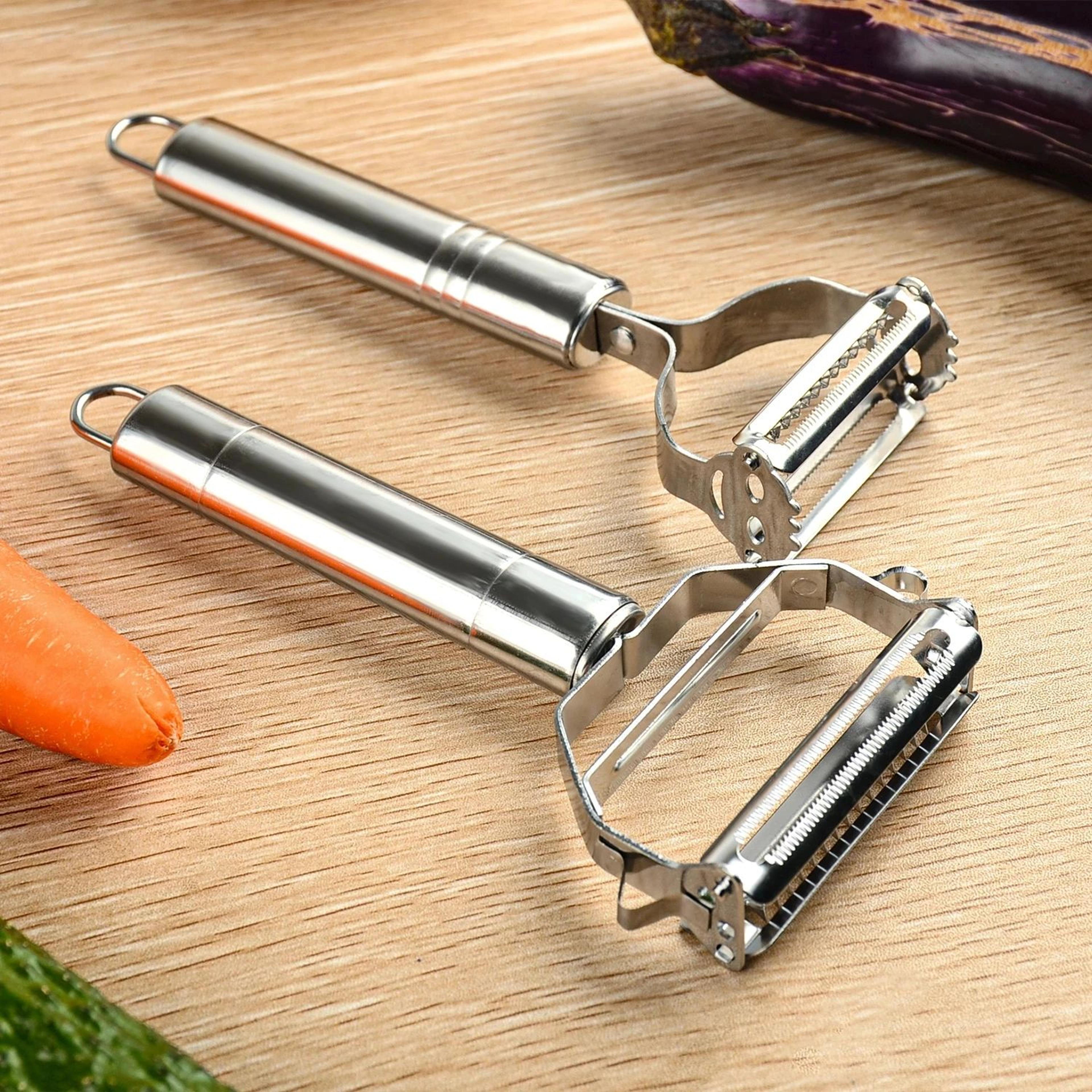 Stainless Steel Julienne Peeler  3in1 Vegetable  Fruit Slicer Tool 5