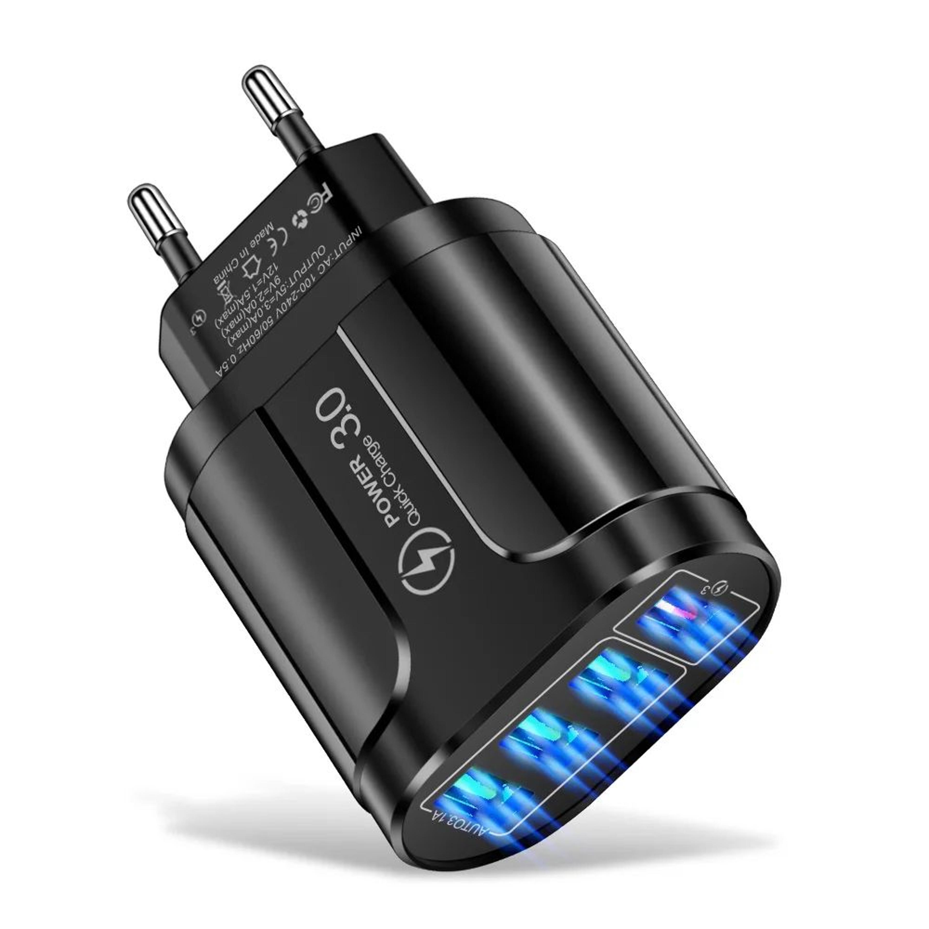 PowerQuad 48W 4Port USB Fast Charger With Quick Charge 30 Wall Adapter 10