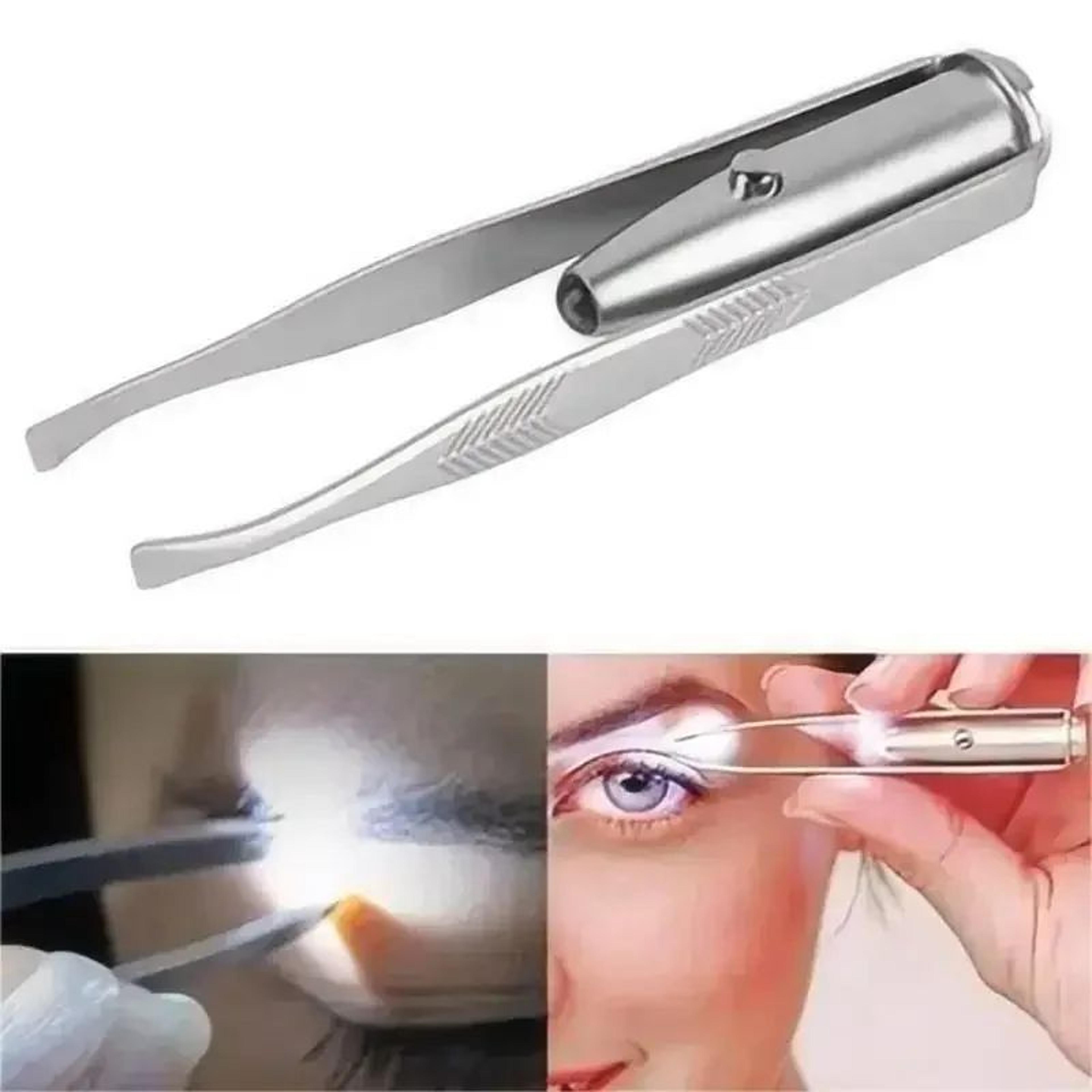lumibrow precision led tweezer – portable eyebrow hair remover with built-in light