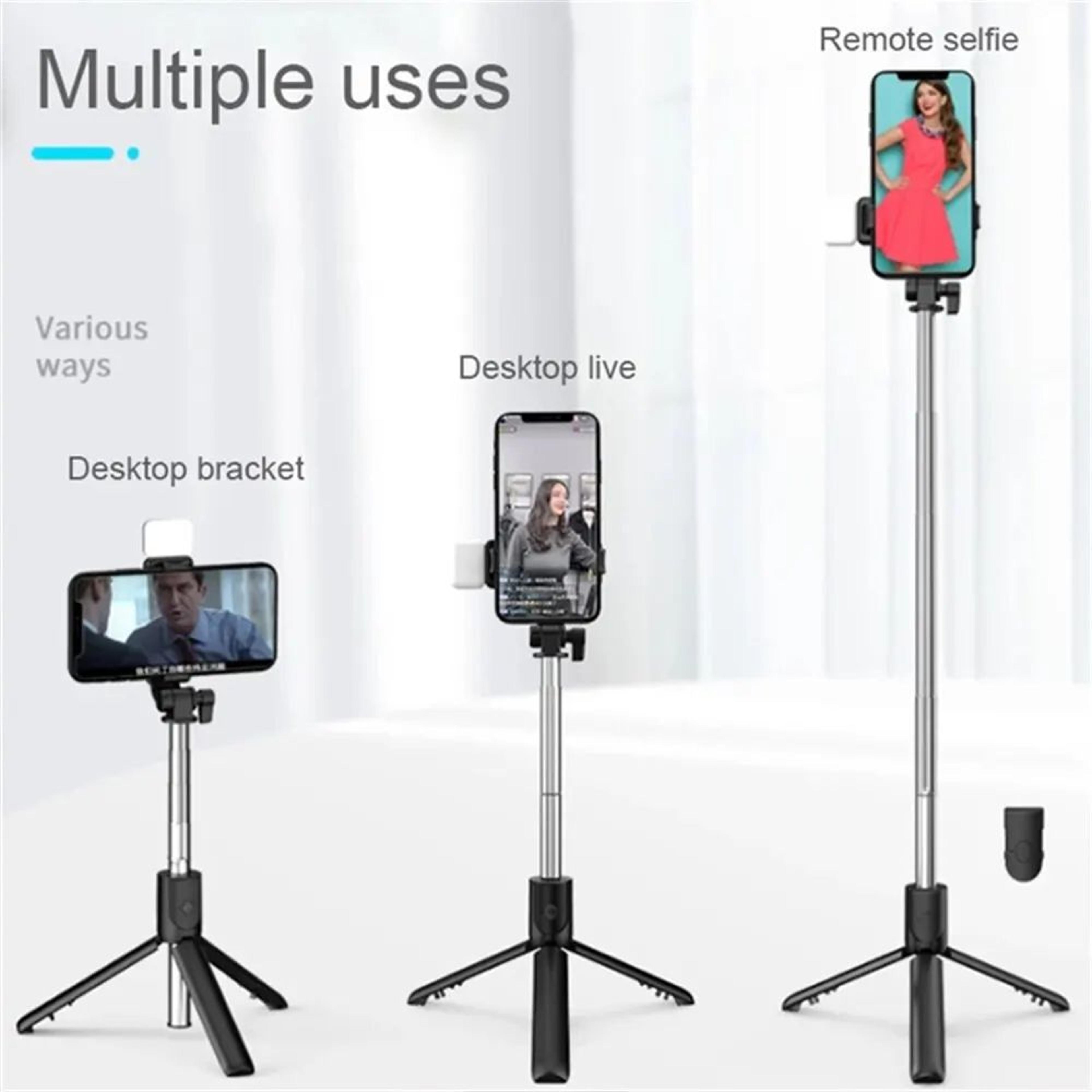 740mm Bluetooth Selfie Stick Tripod With Fill Light  Wireless Remote For Phones 3