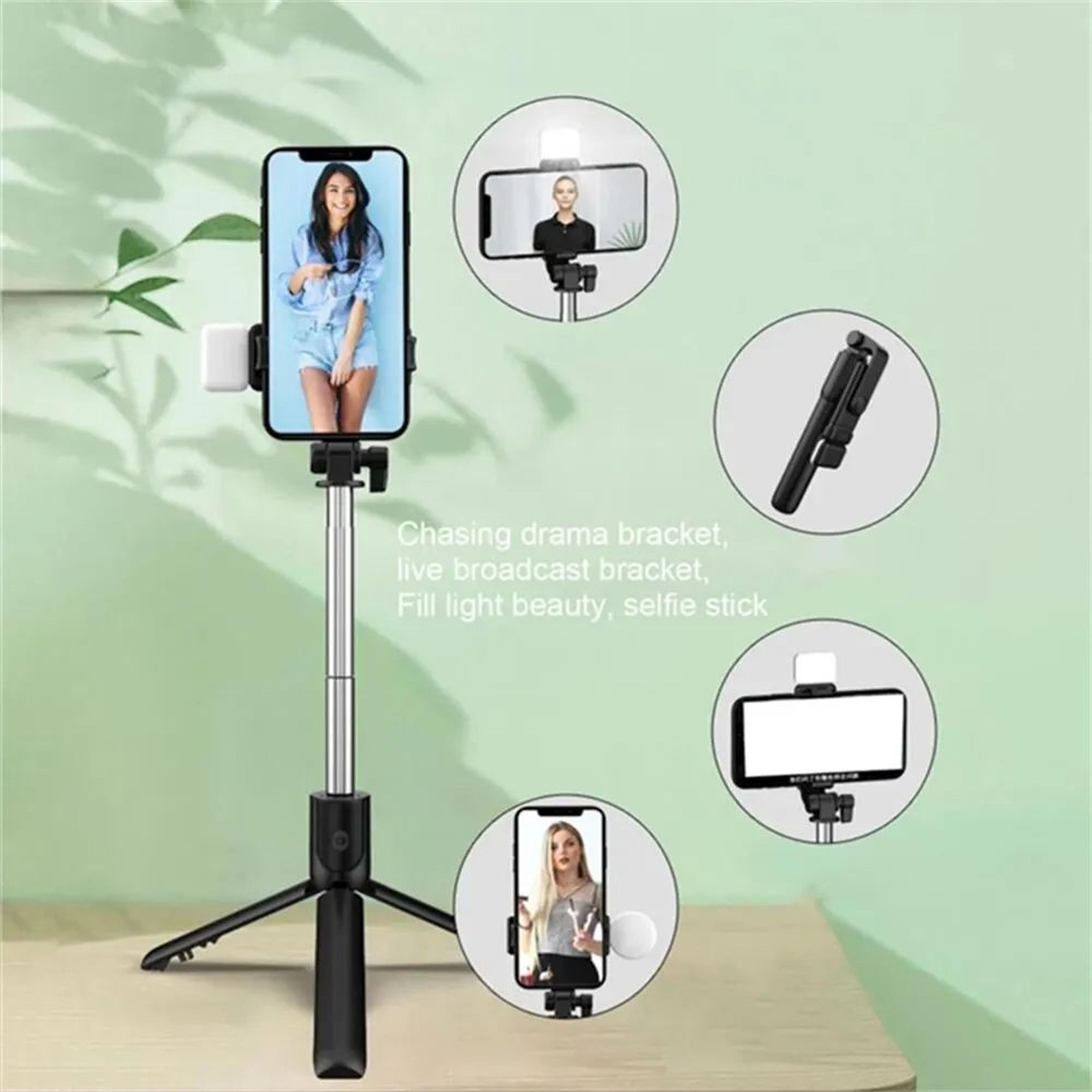740mm Bluetooth Selfie Stick Tripod With Fill Light  Wireless Remote For Phones 5