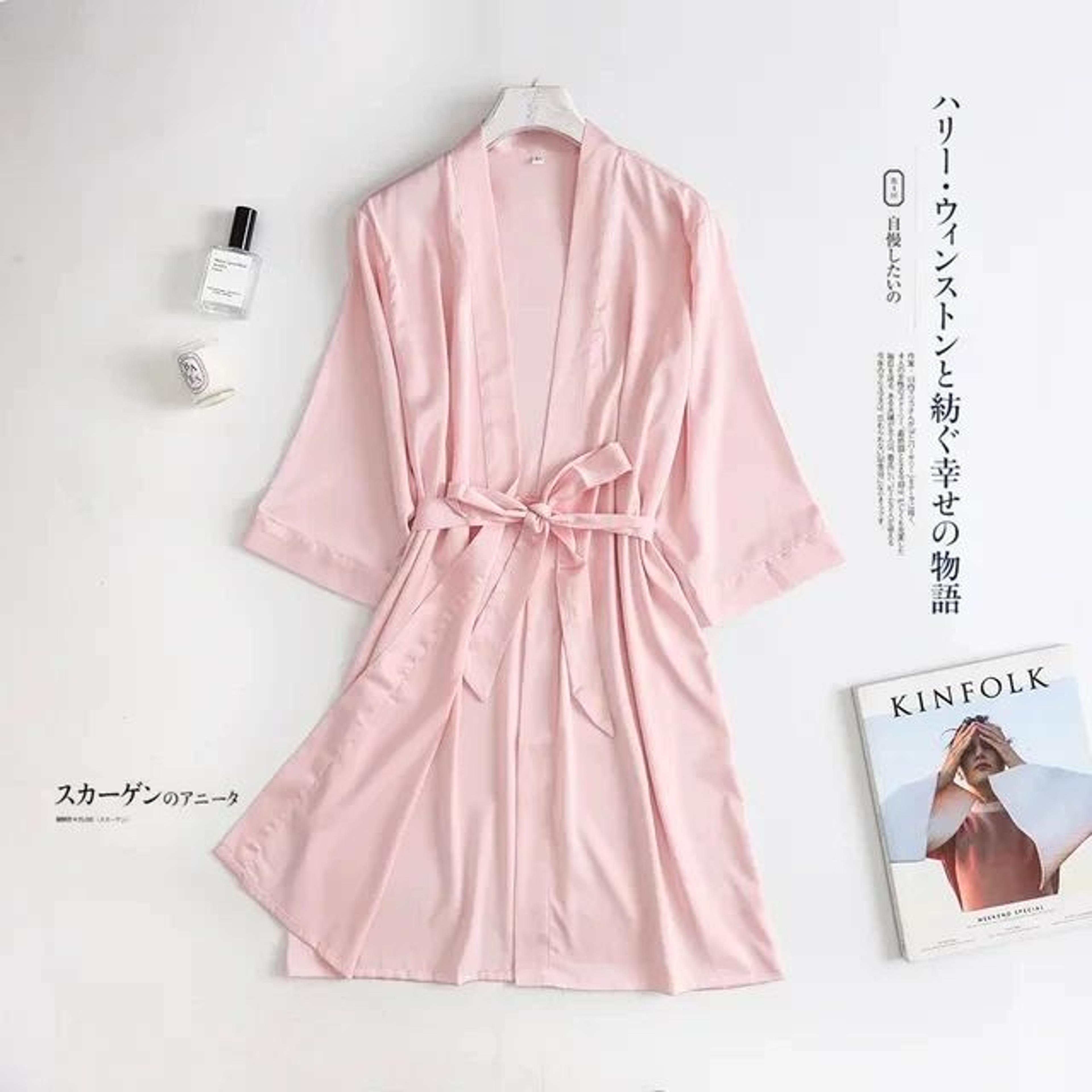 Bridal Bliss Satin Kimono Robe  Elegant Bridal Robe For Wedding Morning  Getting Ready 11