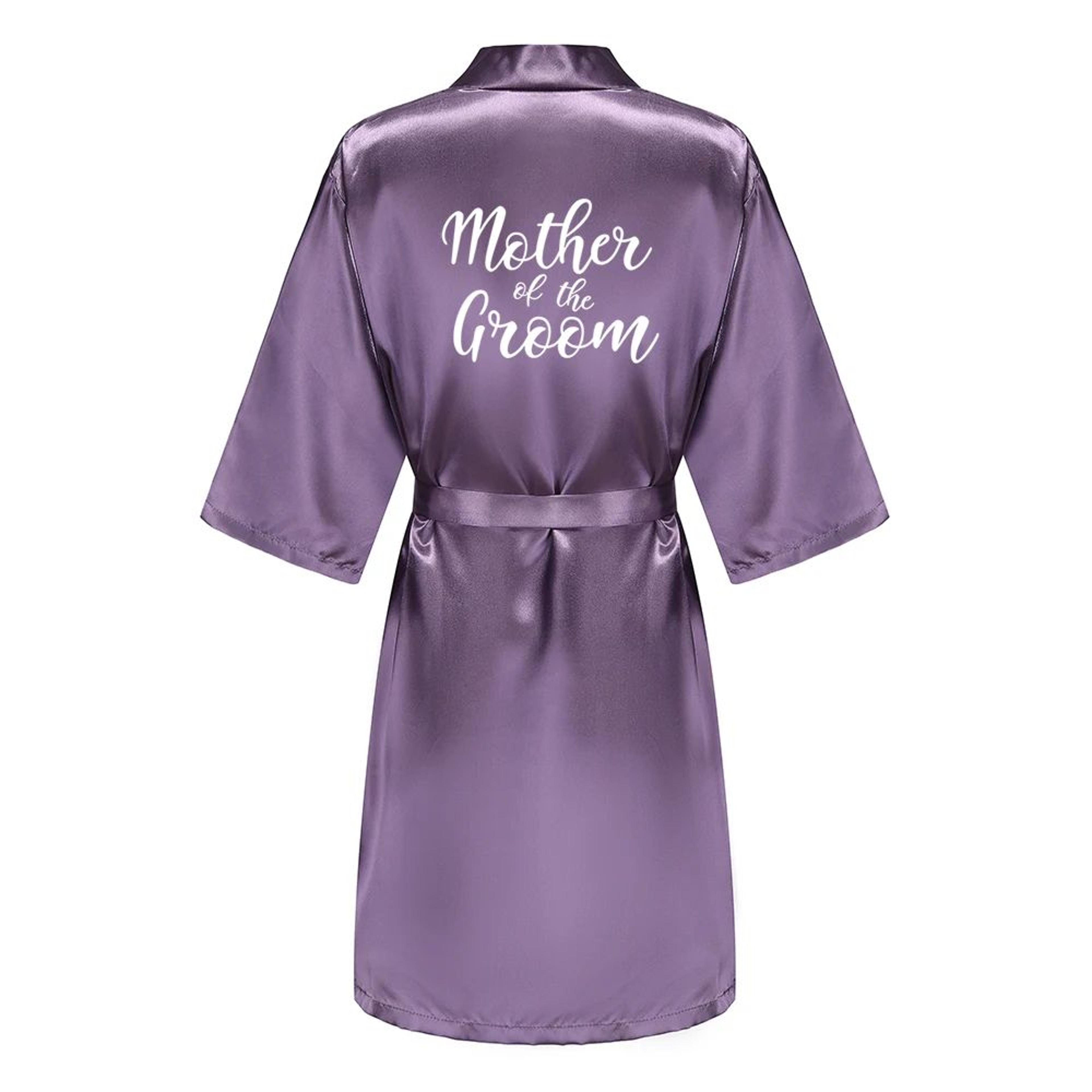 Elegant Satin Bridal Party Robe  Short Silk Bridesmaid  Bride Getting Ready Robe 14
