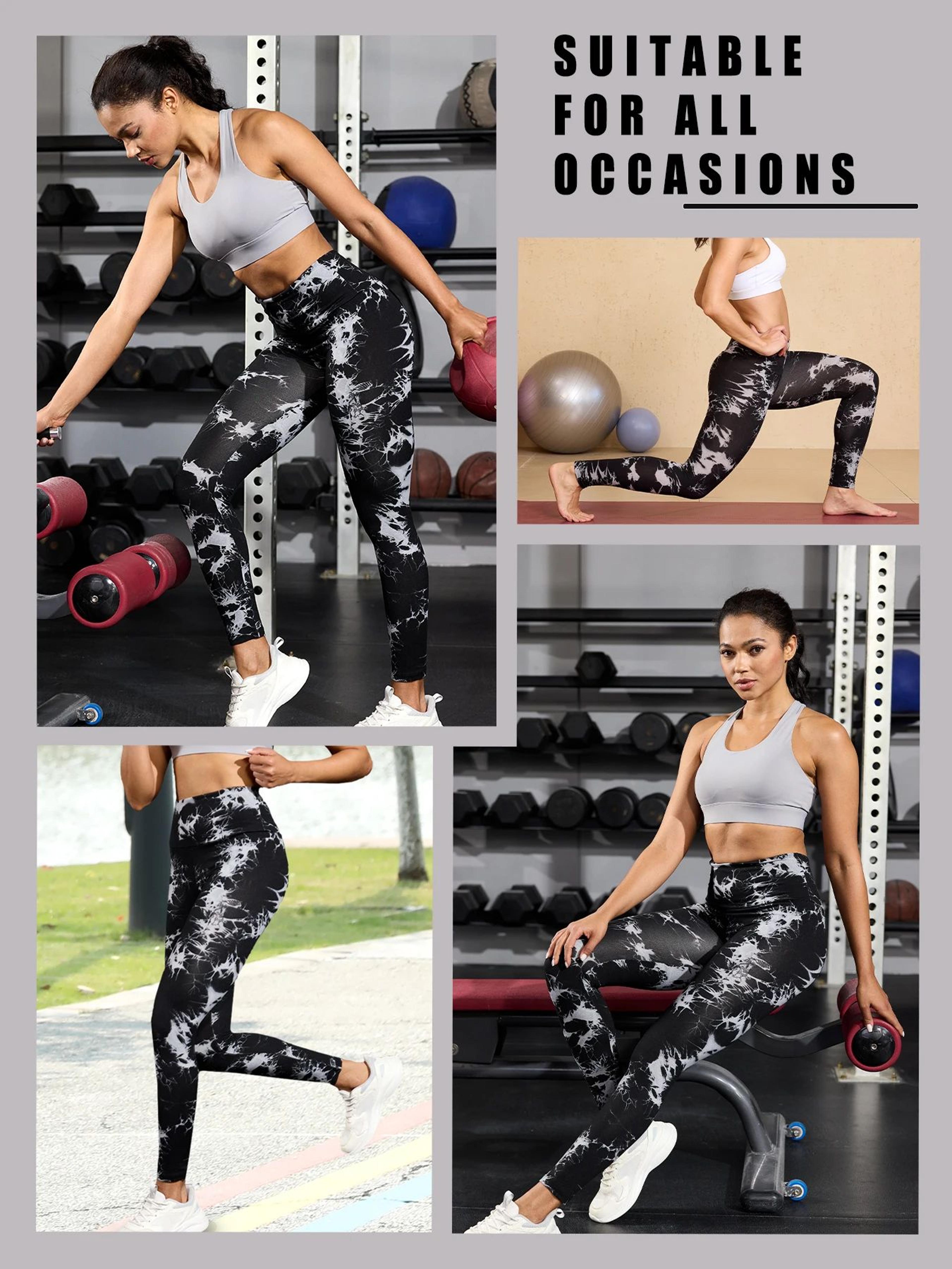 Super Soft High Waisted Tie Dye Leggings  Seamless Push Up Yoga Pants For Women 1