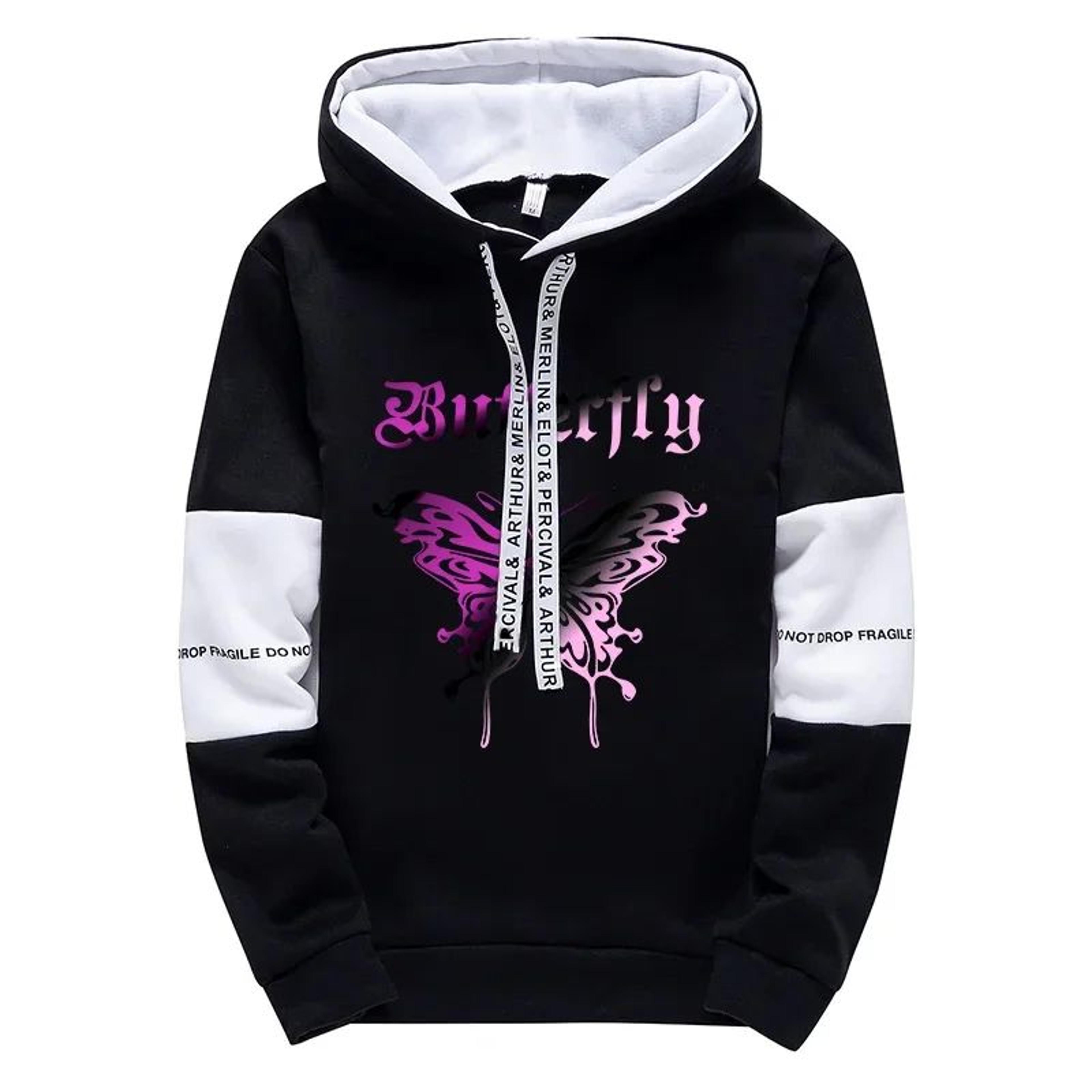 Urban Muse Oversized Y2K Hoodie Coat  Korean Style Letter Print Sweatshirt 2