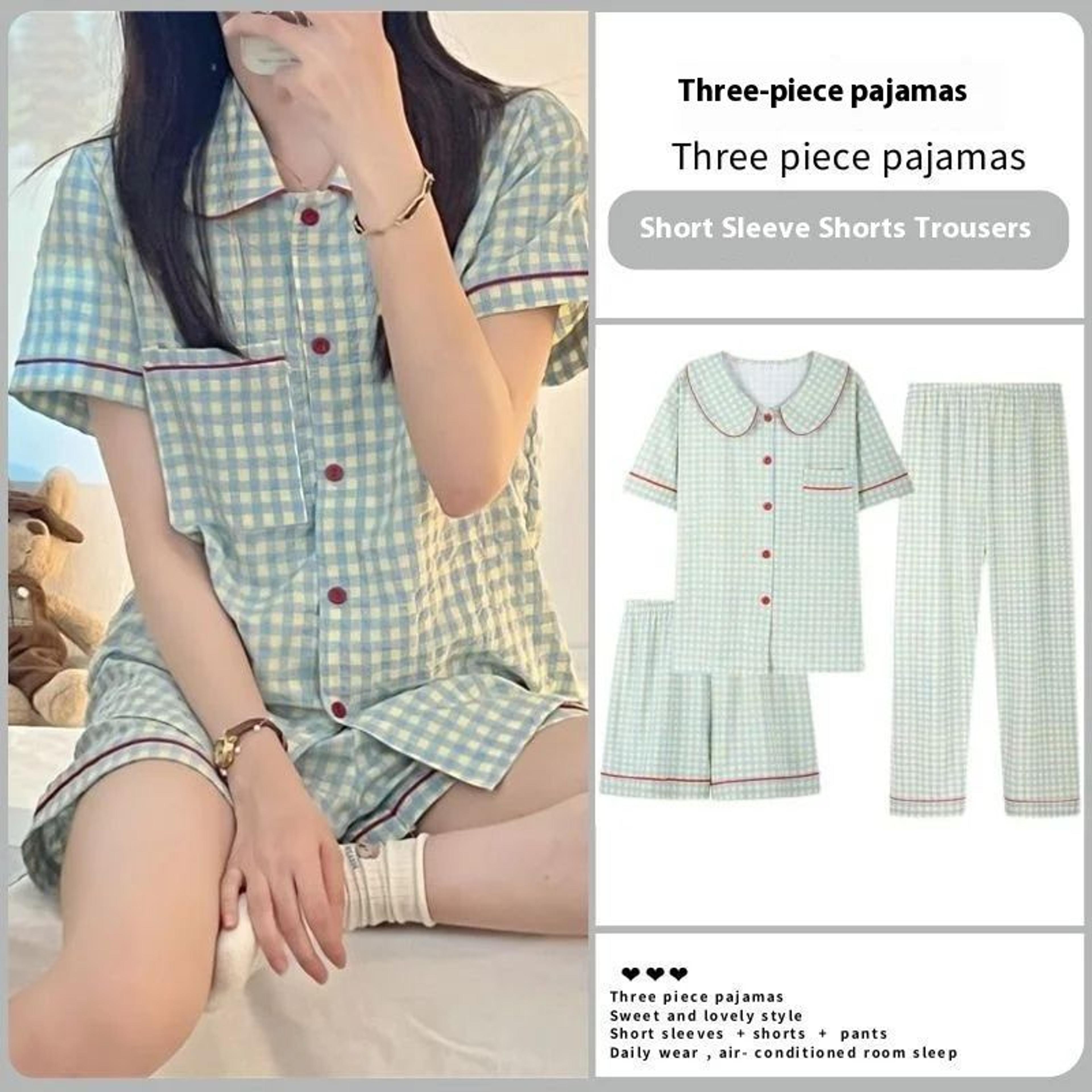 Cozy Chic 3Piece Plaid Pajama Set For Women  Soft Winter Loungewear With Cardigan 4