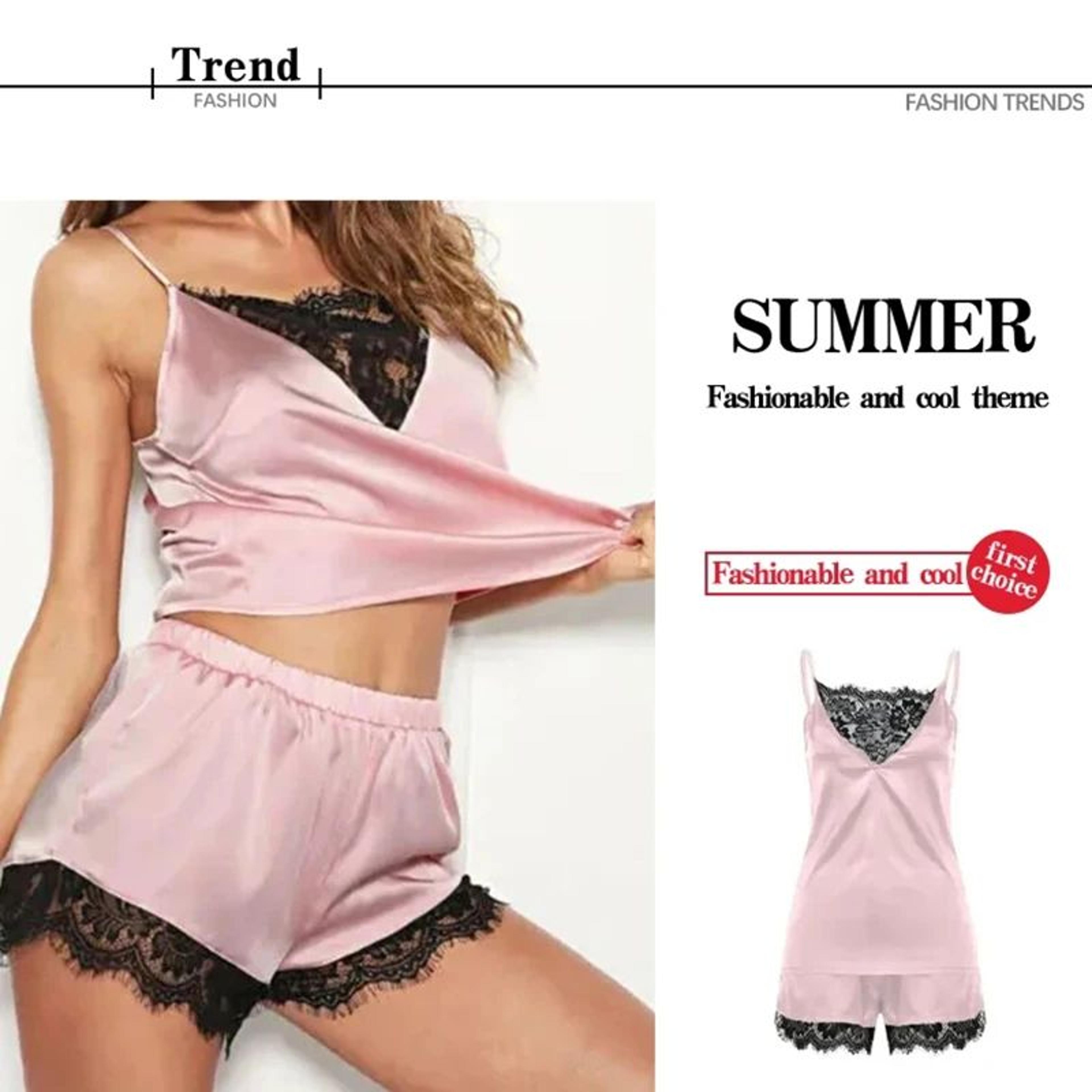 Luna Lace Pajama Set  Sleeveless Sexy Sleepwear For Women 4