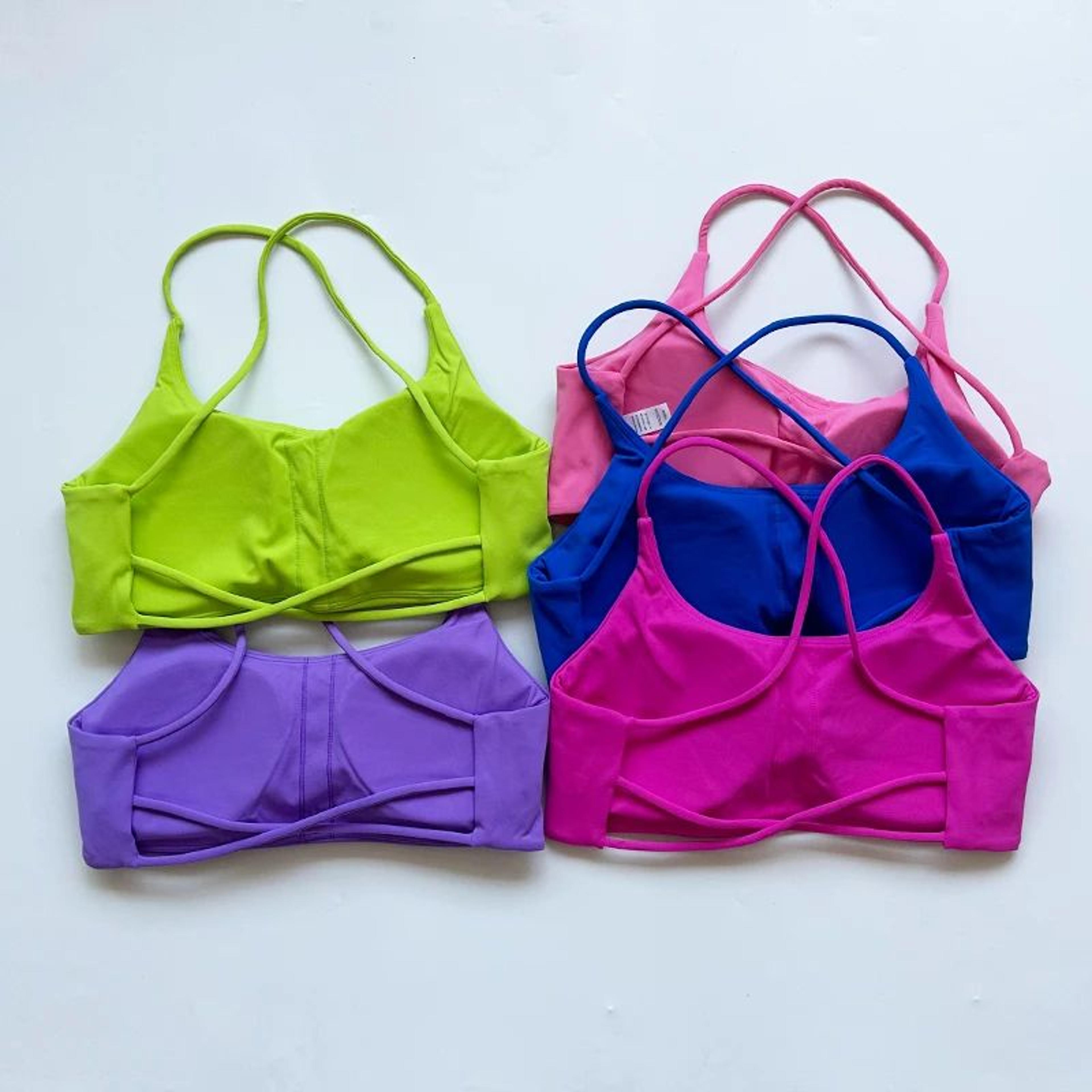 CrossBack Sports Bra With Chest Pads  Hollow Back Yoga Vest For HighImpact Support 4