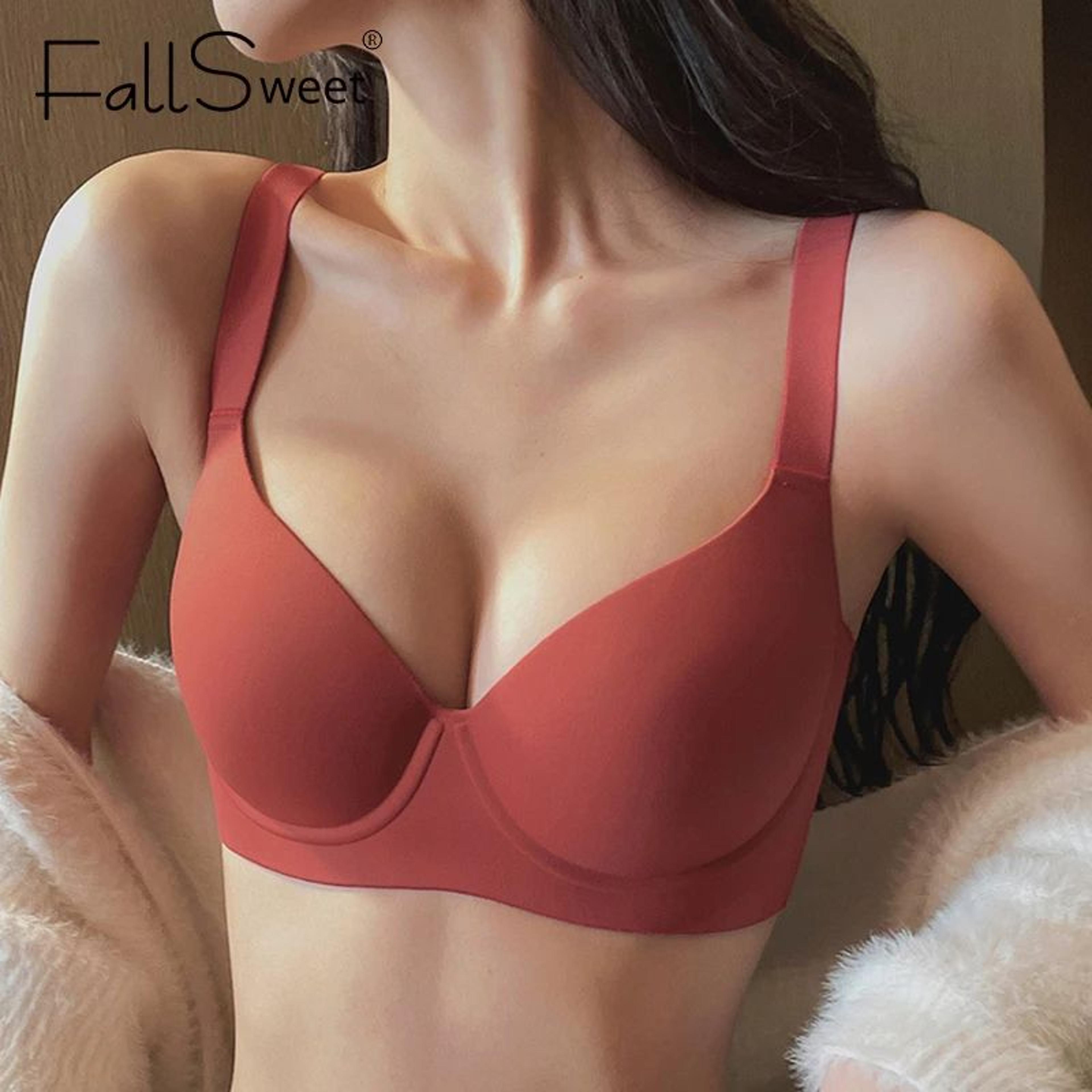 FallSweet CurveLift Plus Size Push Up Bra  Seamless Underwire Support With Thin Cups 0