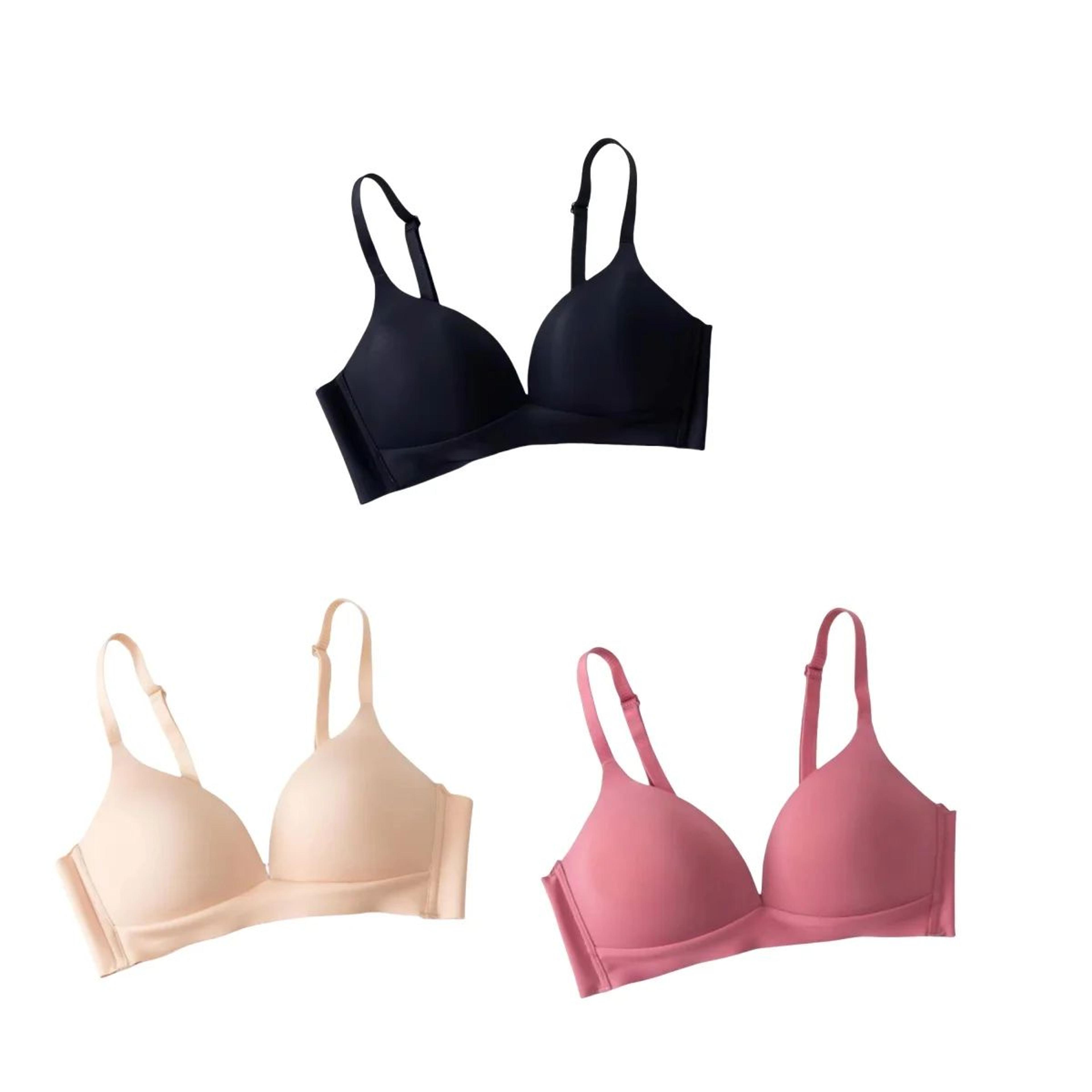 SilkGlow Seamless Push Up Bra Set  3Pack Wireless Comfort Lingerie 6