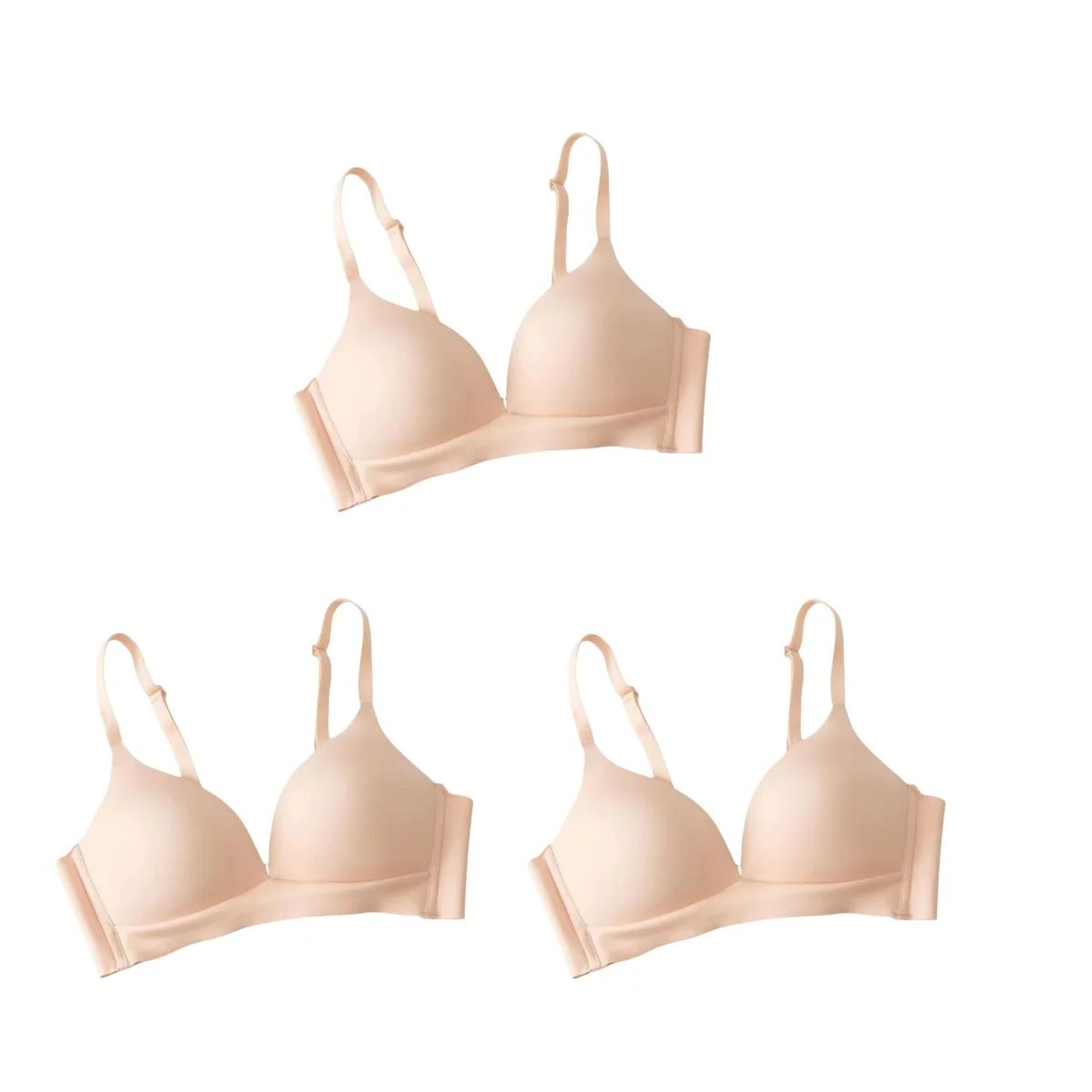 SilkGlow Seamless Push Up Bra Set  3Pack Wireless Comfort Lingerie 9