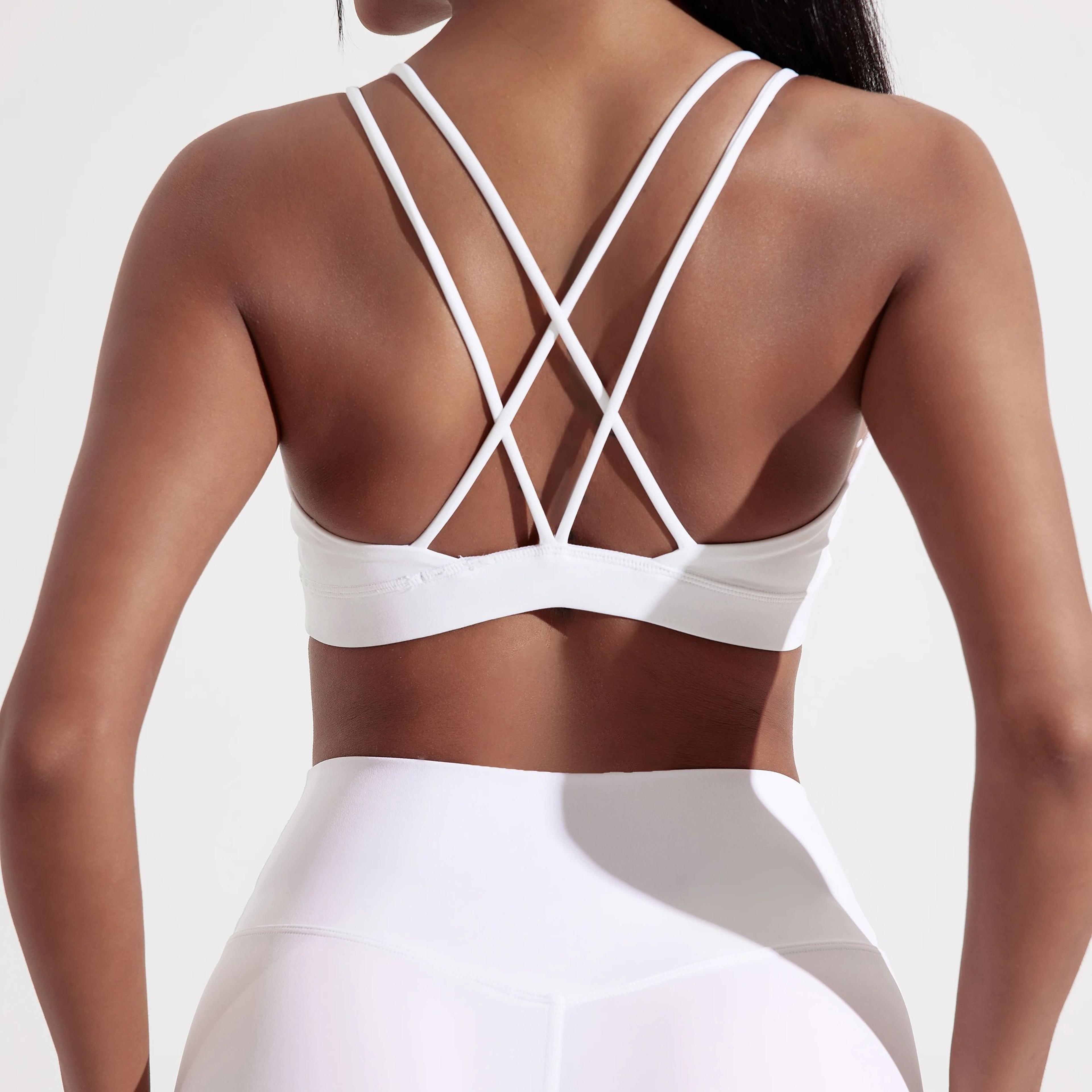 PowerFlex High Impact Sports Bra For Women  Seamless Cross Back Yoga  Gym Top 2