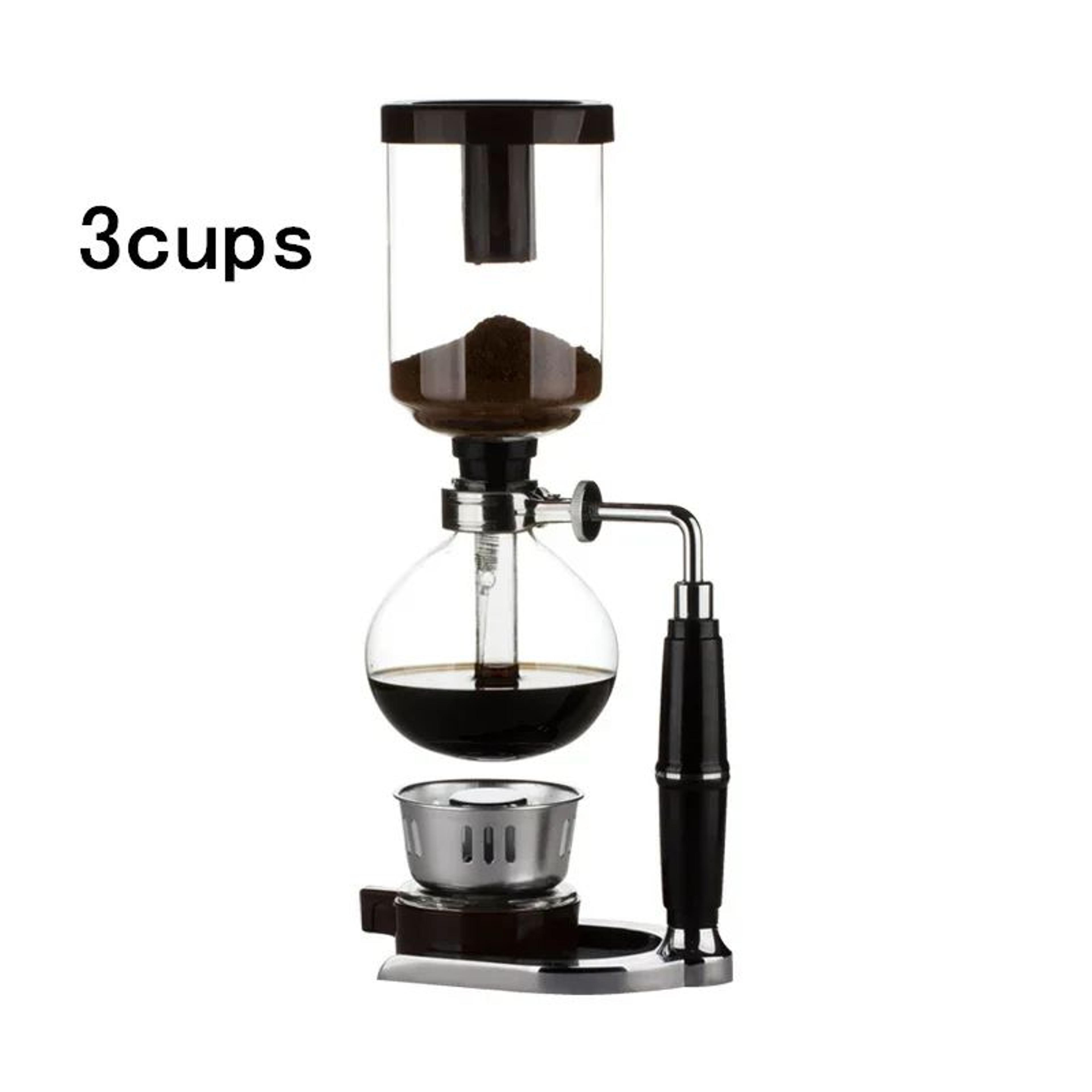 BrewMaster Glass Siphon Coffee Maker  3  5 Cup Vacuum Coffee Maker With Reusable Filter 6