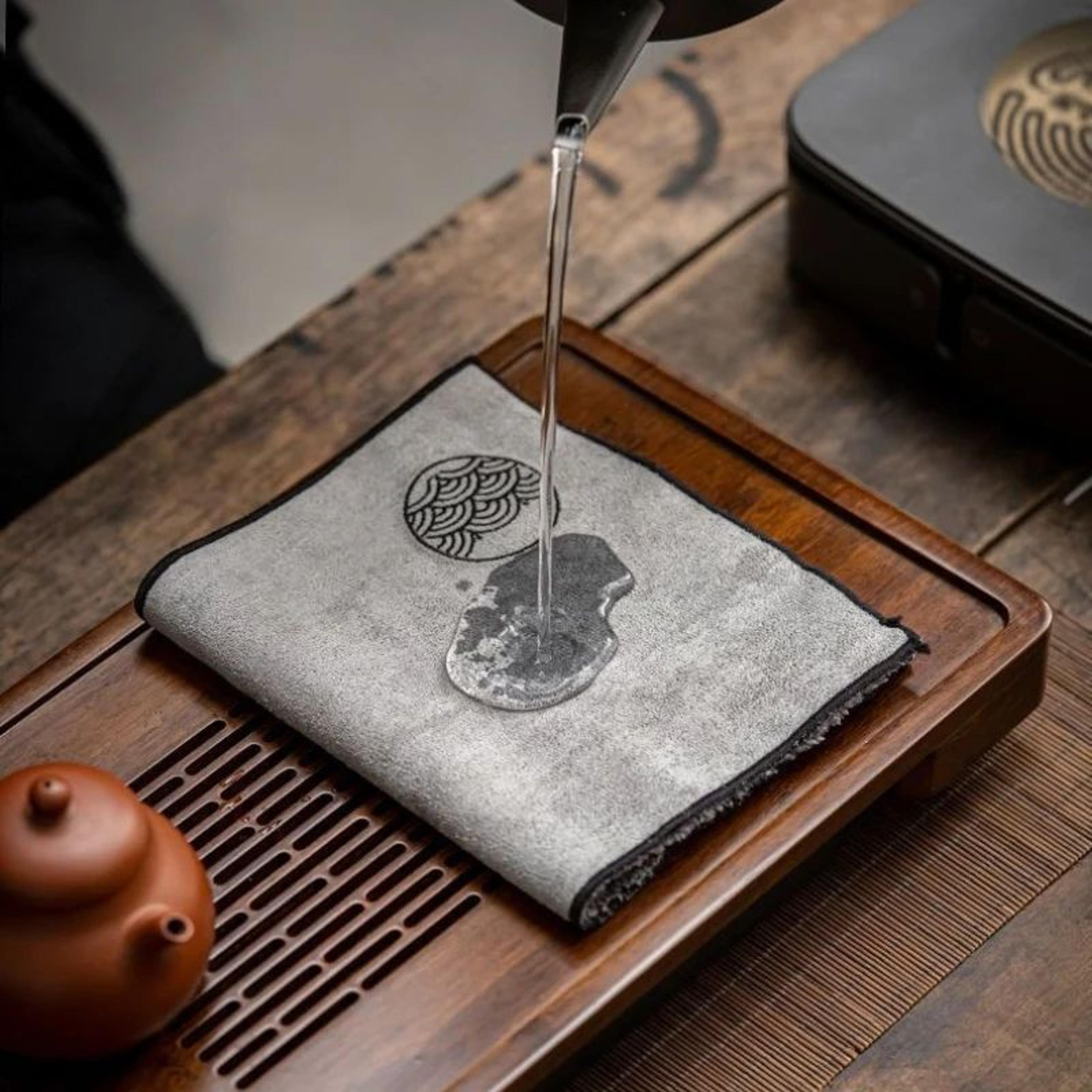 Zen Absorbent Tea Towel  Cotton Linen Tea Table Mat 292x17cm For Teaware  Coffee Rituals 3