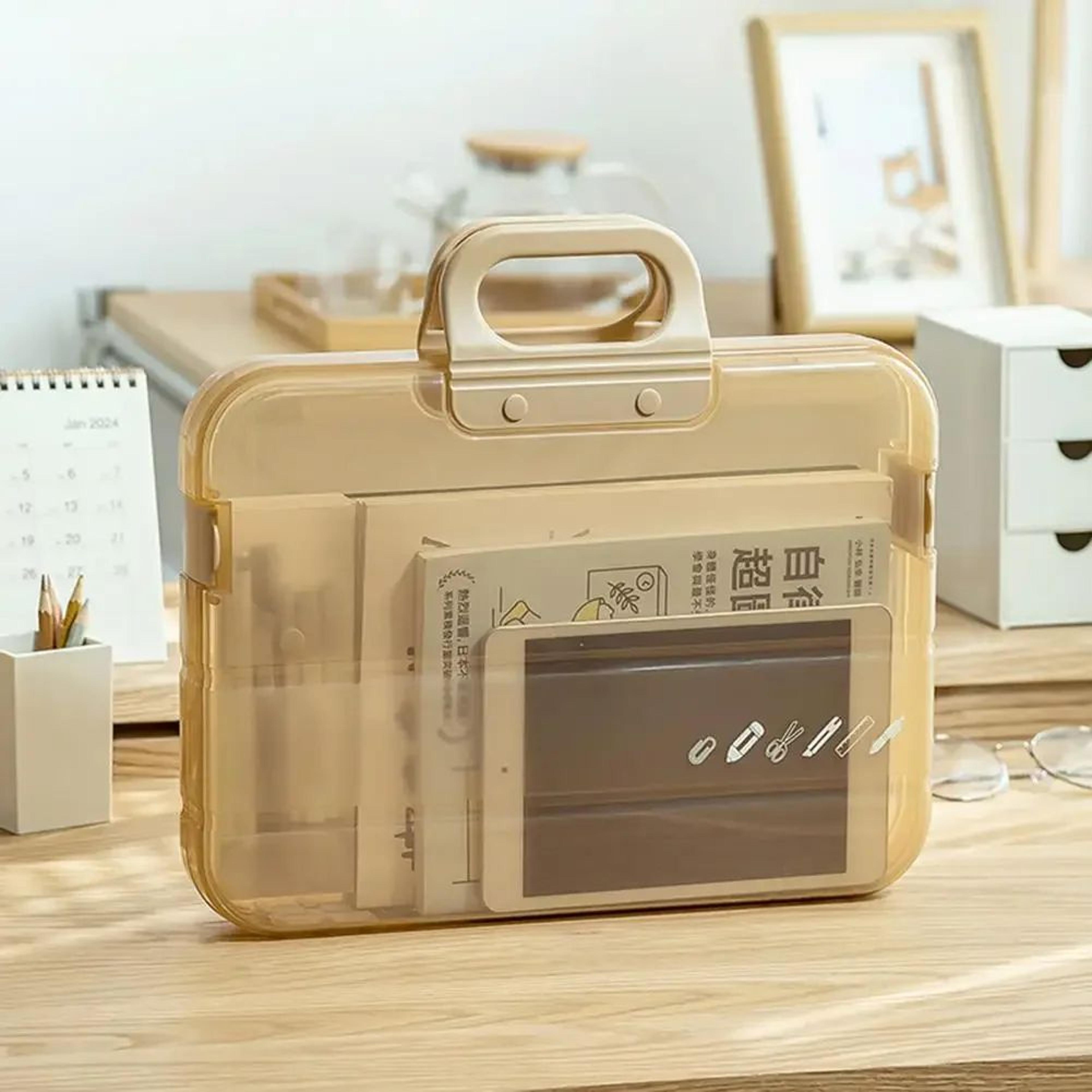 Premium A4 Waterproof File Storage Box With Lock  Handle  Portable Document Organizer Case 1