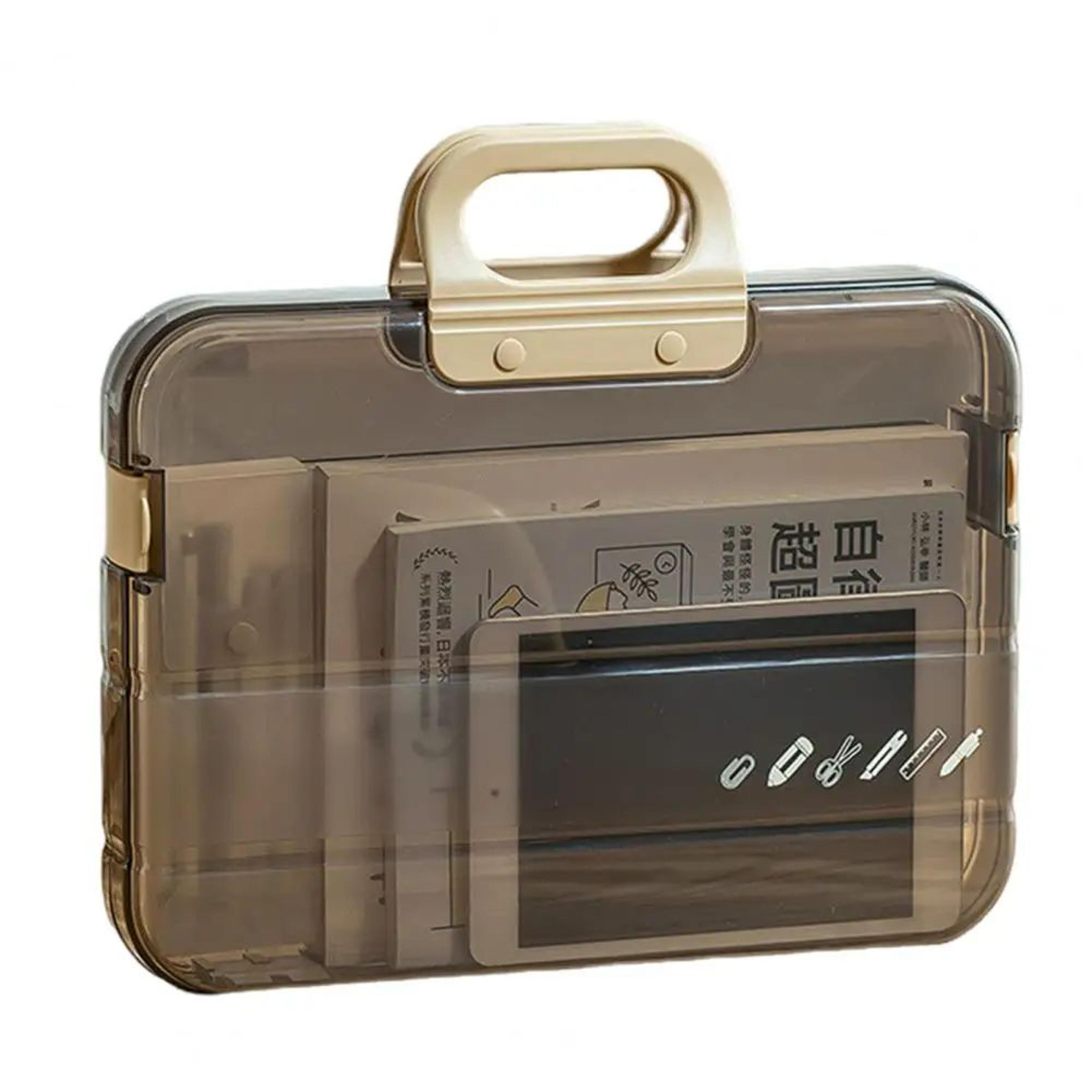 Premium A4 Waterproof File Storage Box With Lock  Handle  Portable Document Organizer Case 7