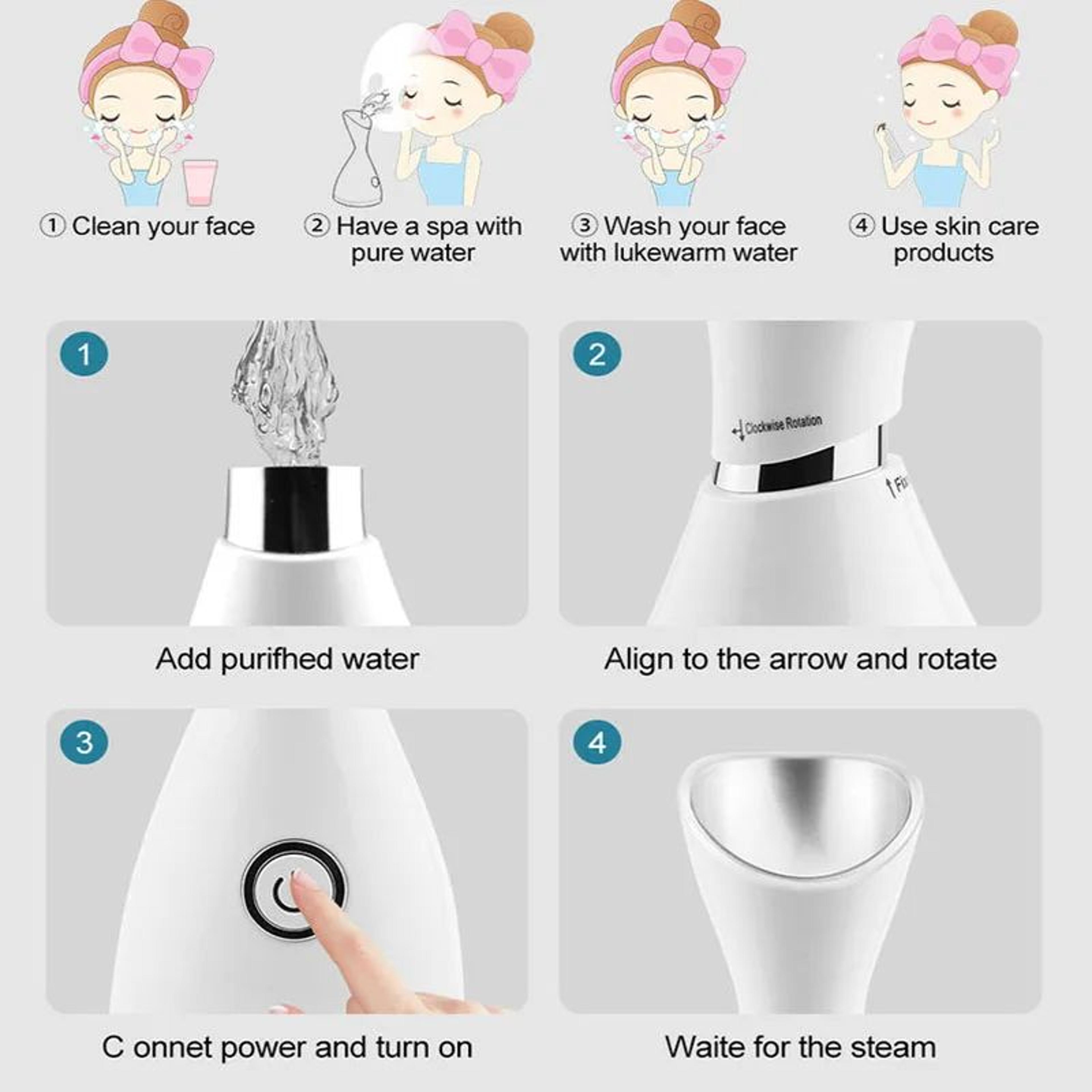 Nano Ionic Face Steamer  Deep Cleansing Facial Sauna Mist For SpaQuality Skin At Home 3