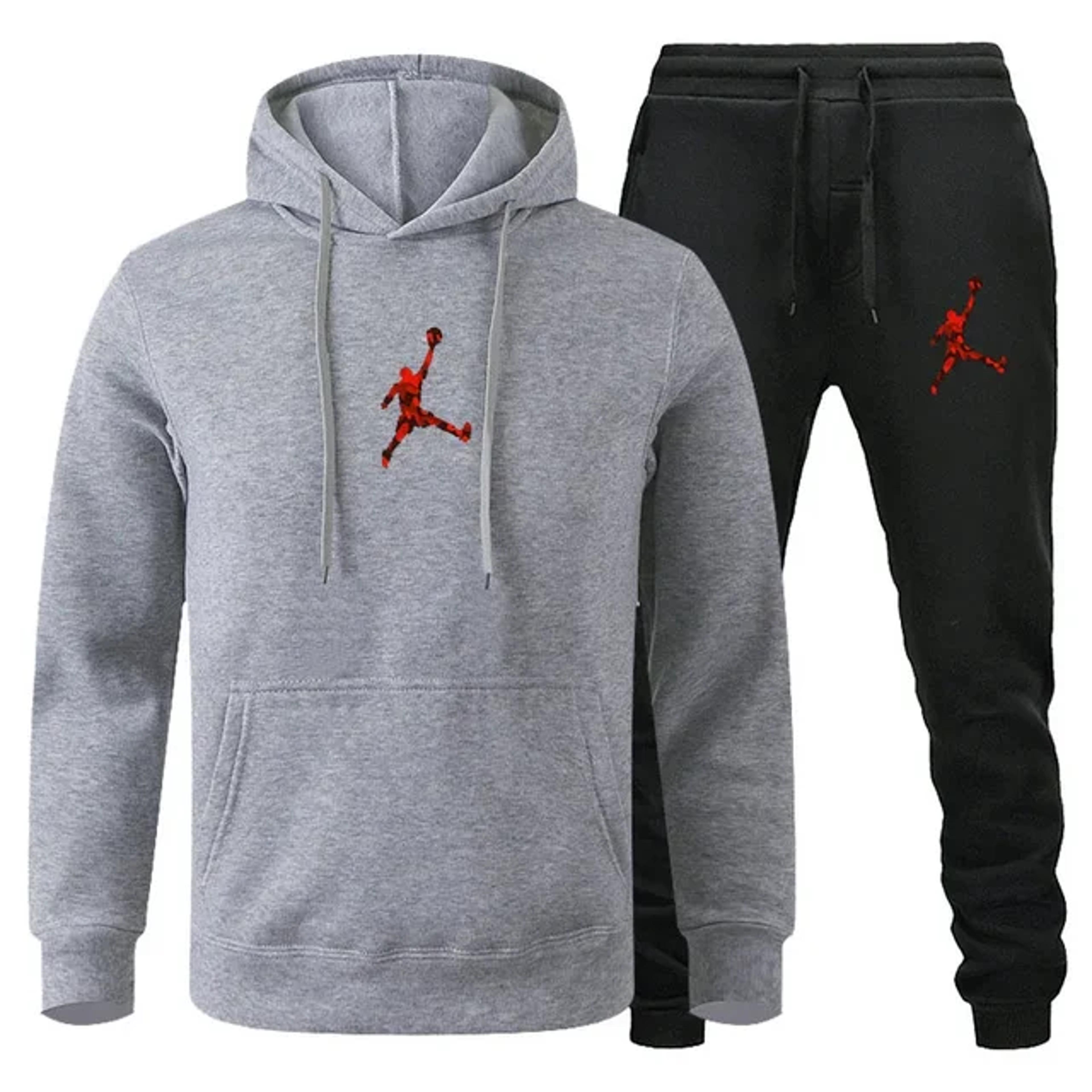 Men Autumn Winter Jogging Set  Warm Sweatshirt  Pants Sportswear 23