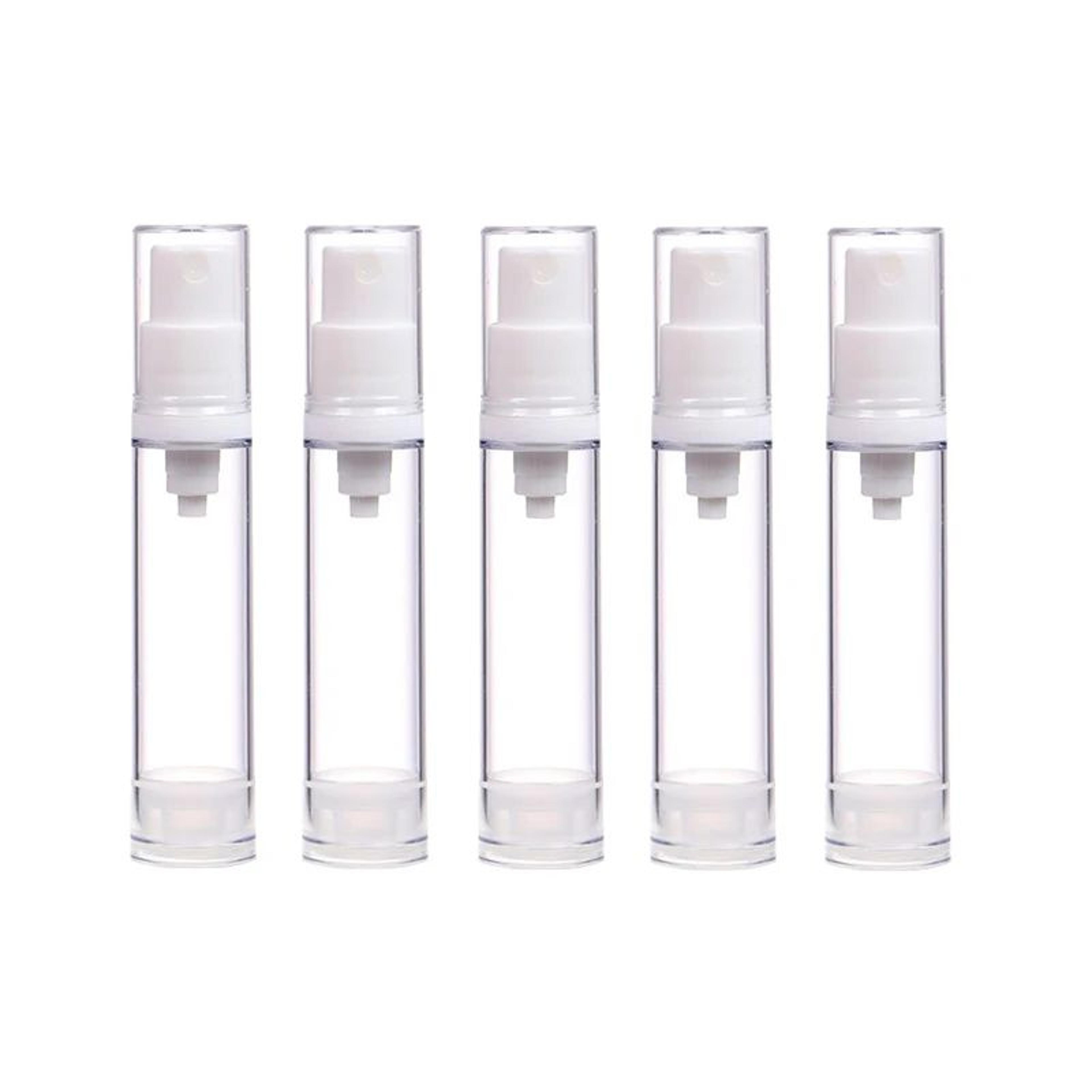 5Piece Airless Pump Bottle Set 5ml10ml15ml LeakResistant Refillable Travel Containers 8