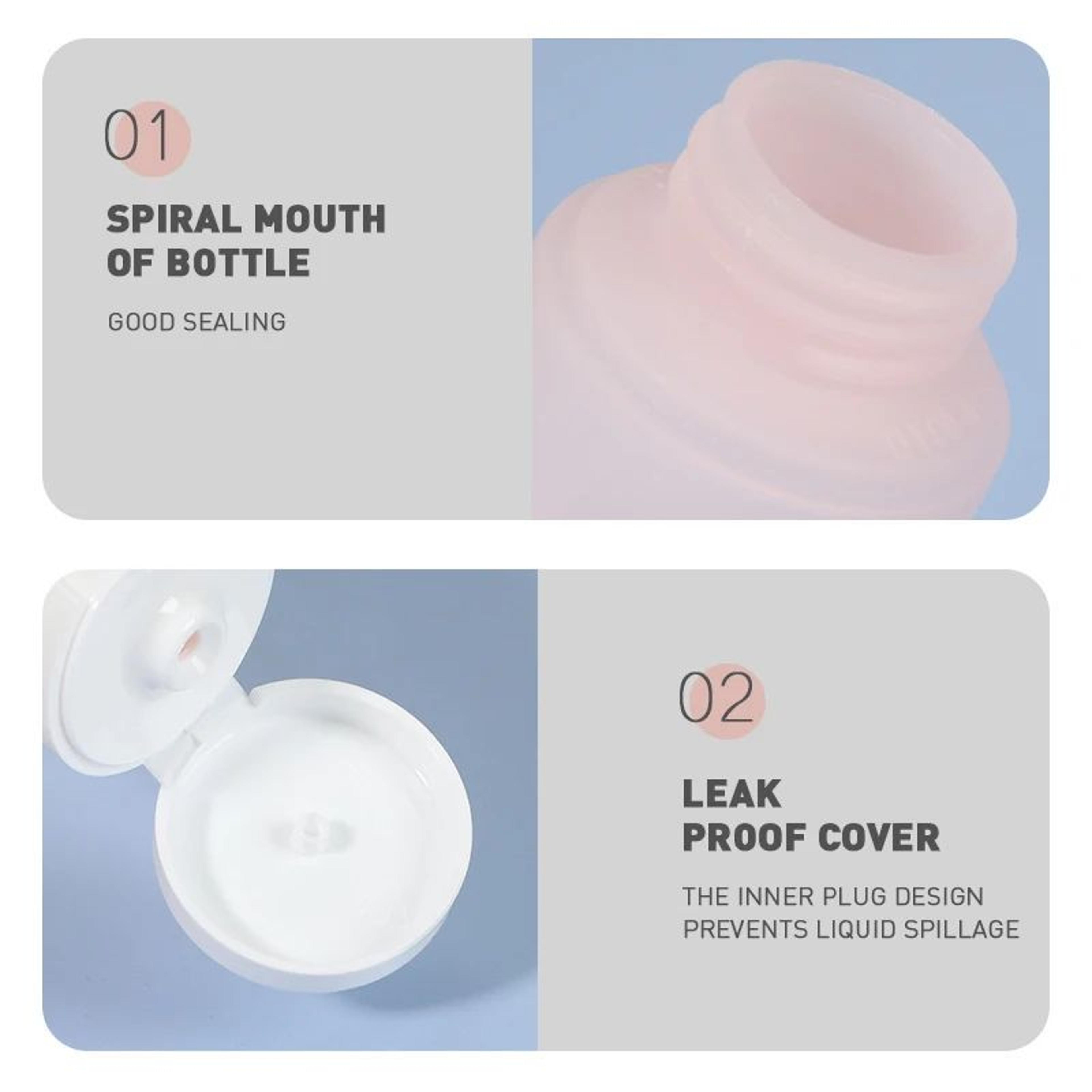 TravelEase Silicone Travel Bottles For Toiletries  Leakproof Refillable Squeeze Tubes 3060100ml Set 1