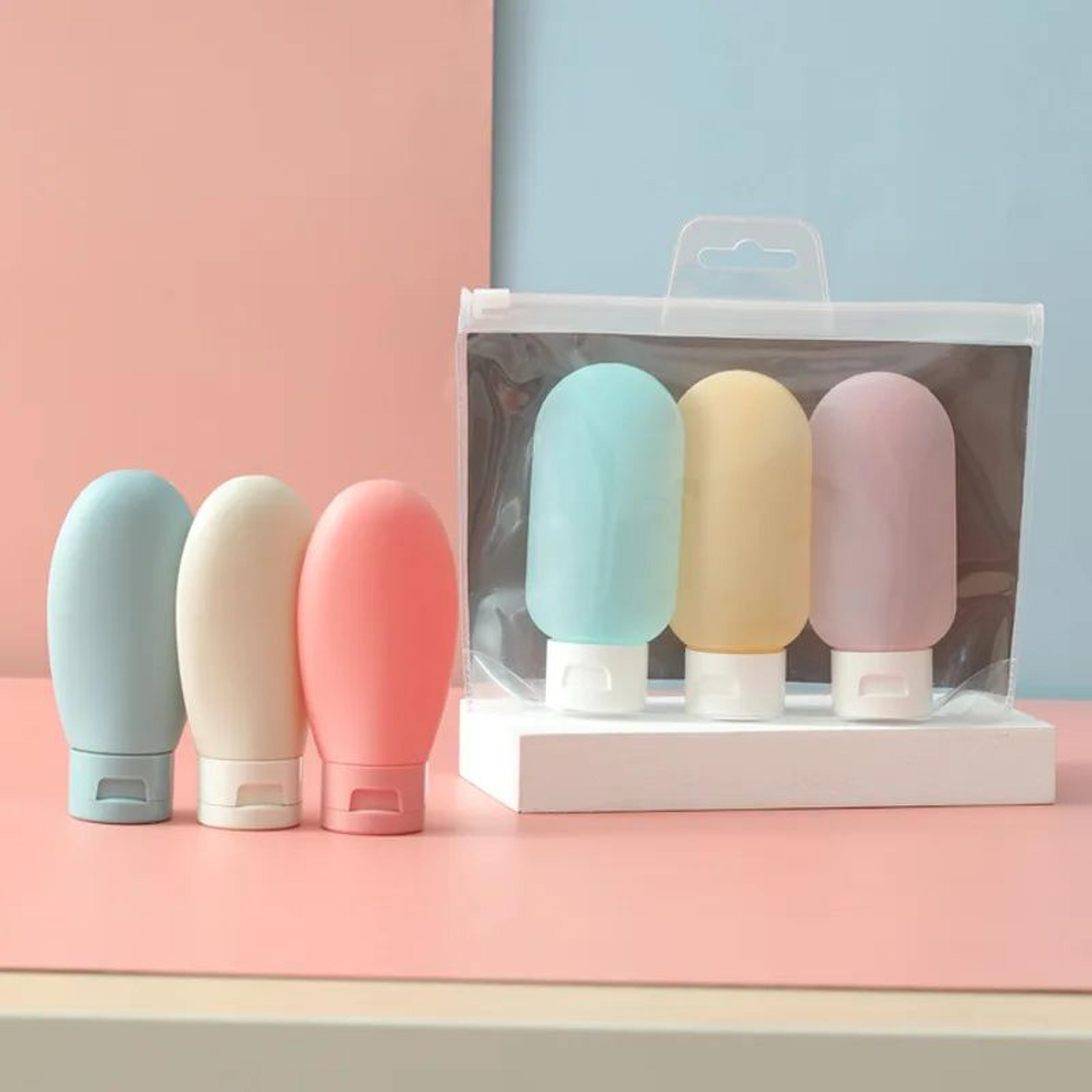TravelEase Silicone Travel Bottles For Toiletries  Leakproof Refillable Squeeze Tubes 3060100ml Set 3