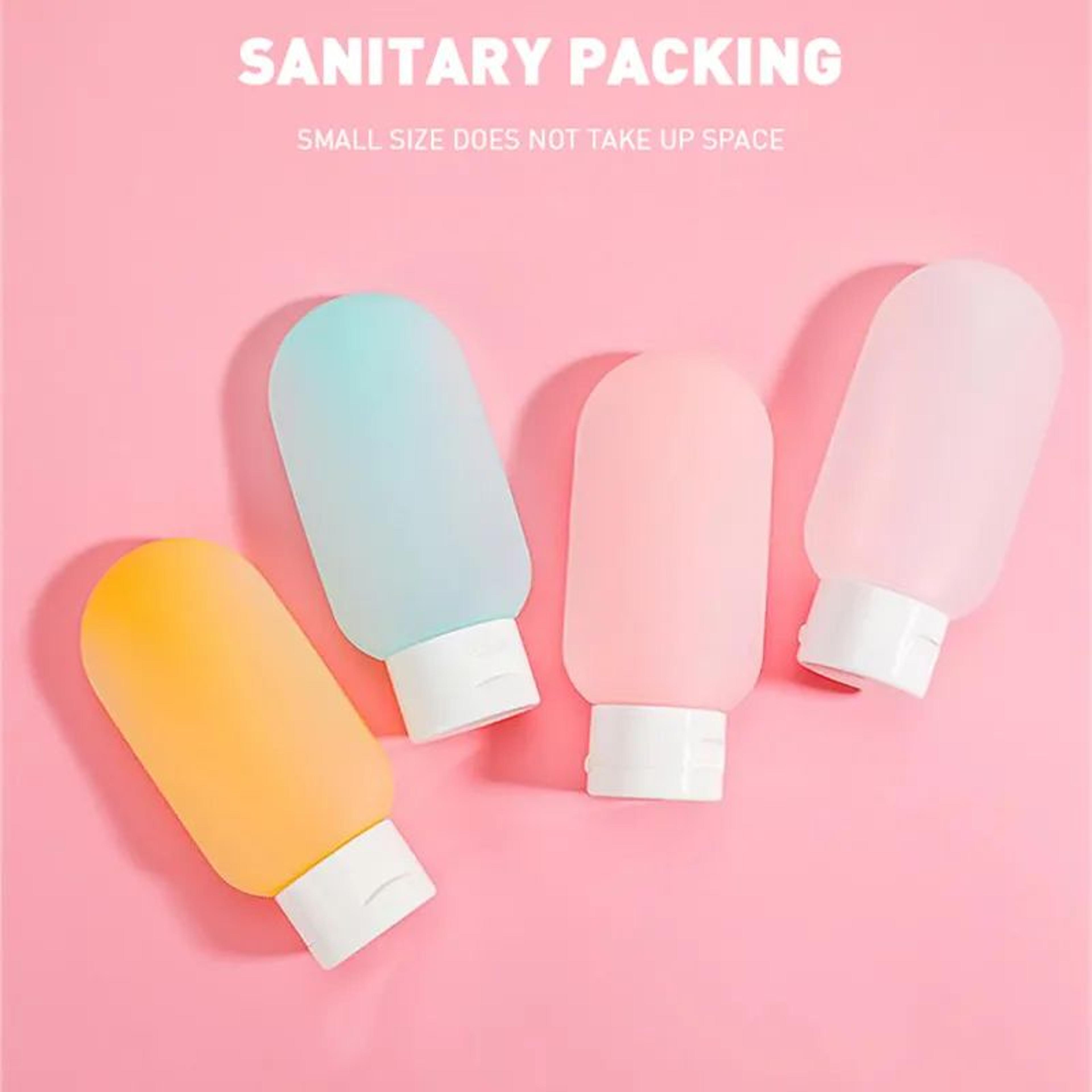TravelEase Silicone Travel Bottles For Toiletries  Leakproof Refillable Squeeze Tubes 3060100ml Set 4