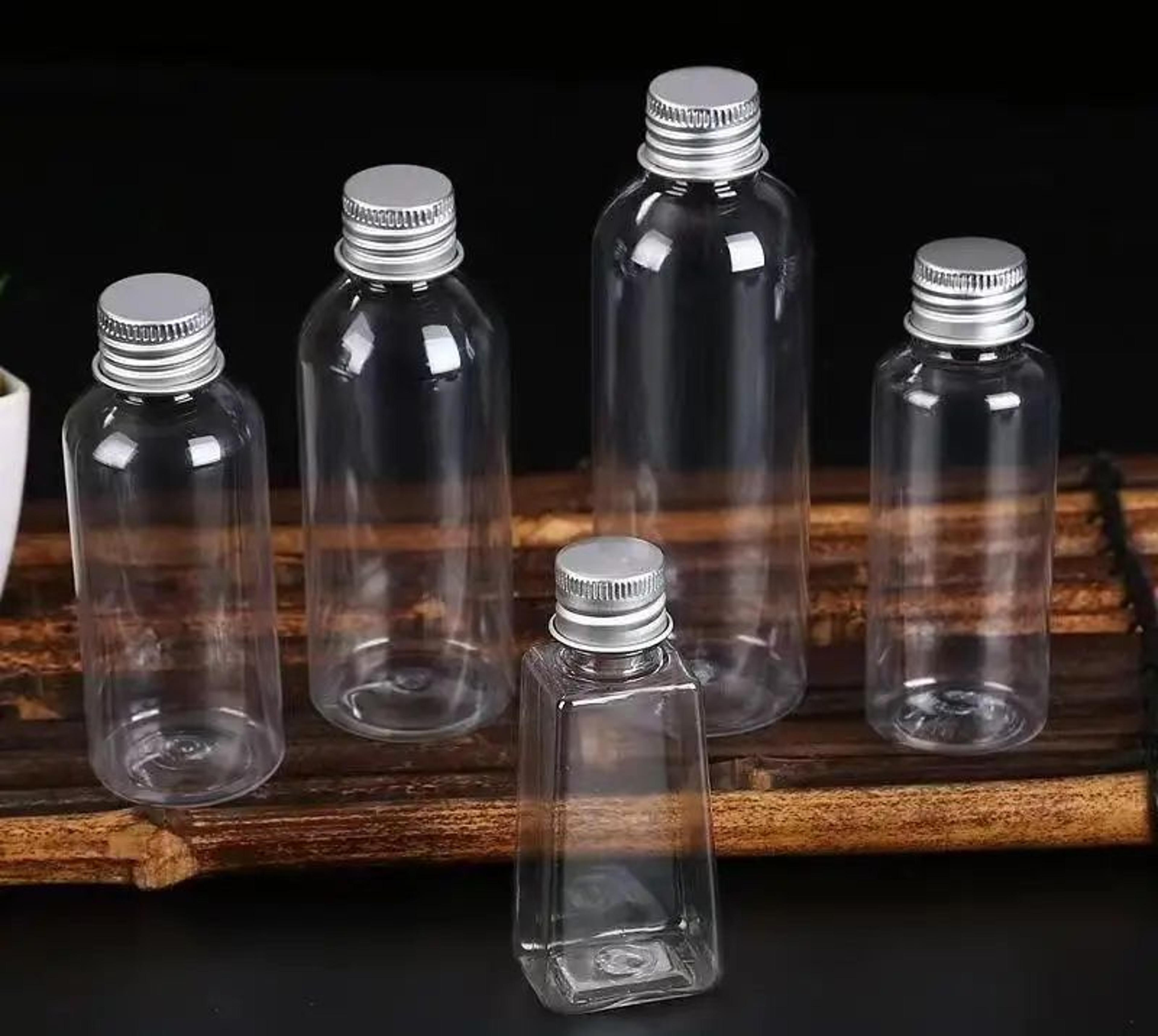 ClearGuard Refillable Travel Cosmetic Containers  50pcs Plastic Sample Bottles With Aluminum Caps 0