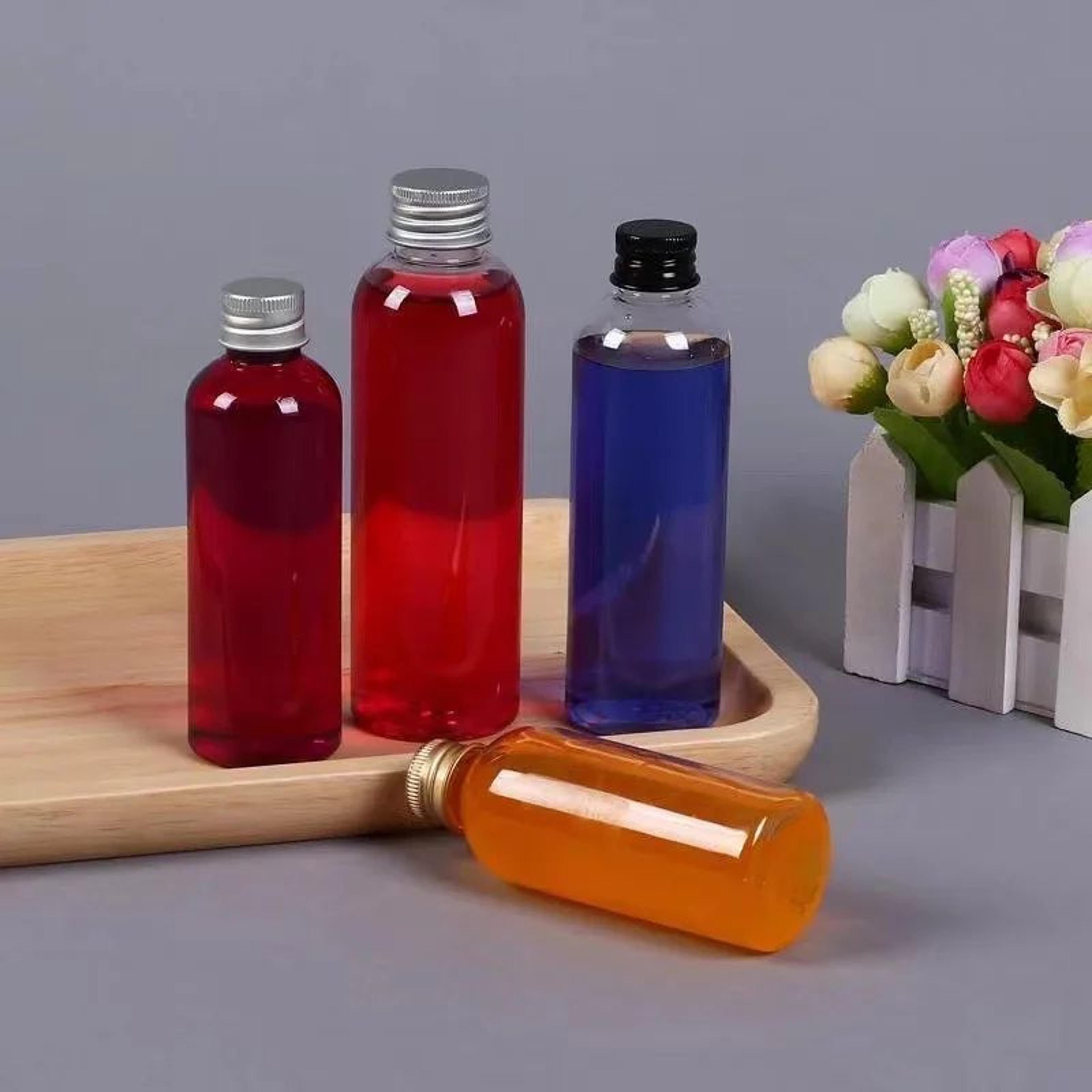 ClearGuard Refillable Travel Cosmetic Containers  50pcs Plastic Sample Bottles With Aluminum Caps 4