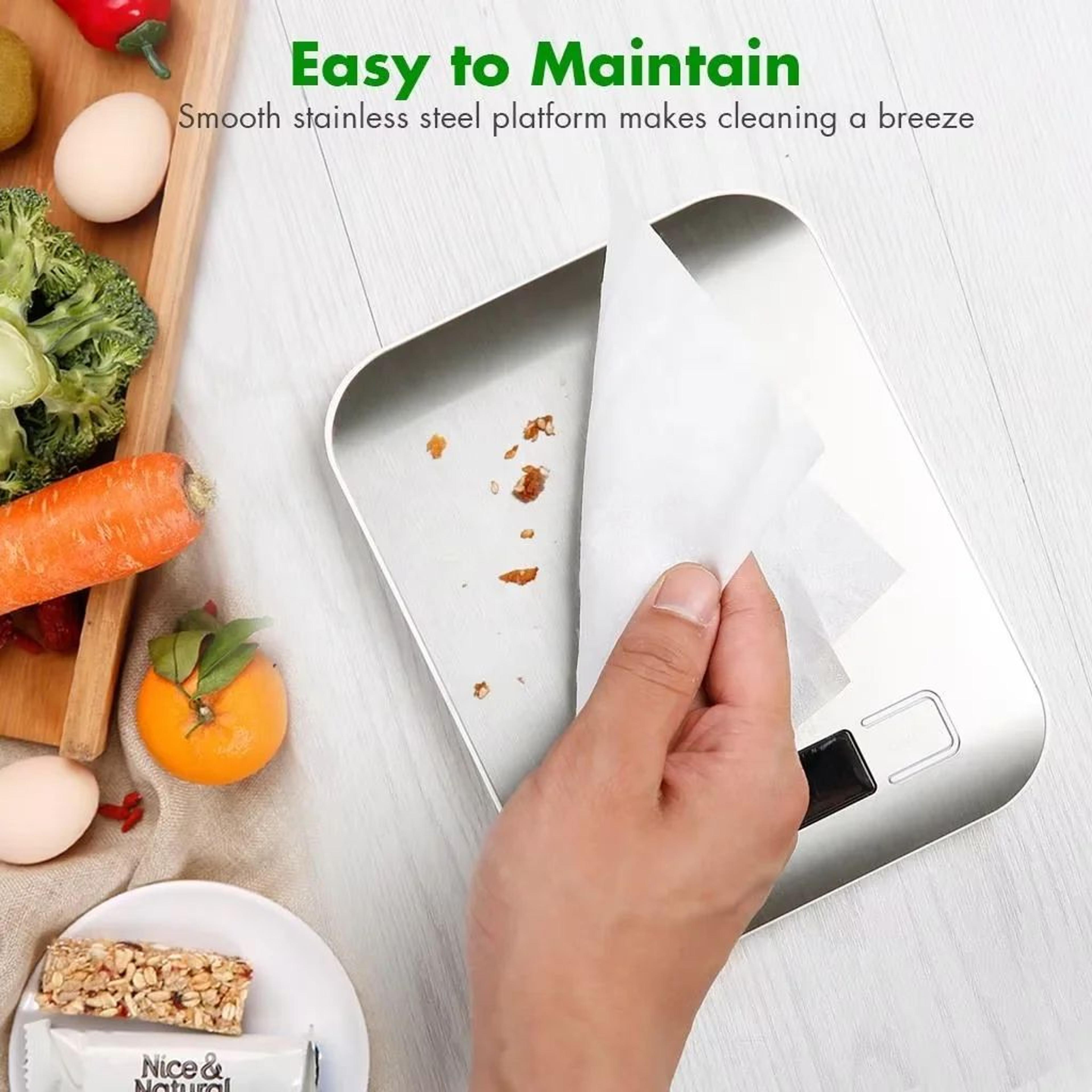 PrecisionPro 5kg Digital Kitchen Food Scale With LCD  Waterproof Stainless Steel 3