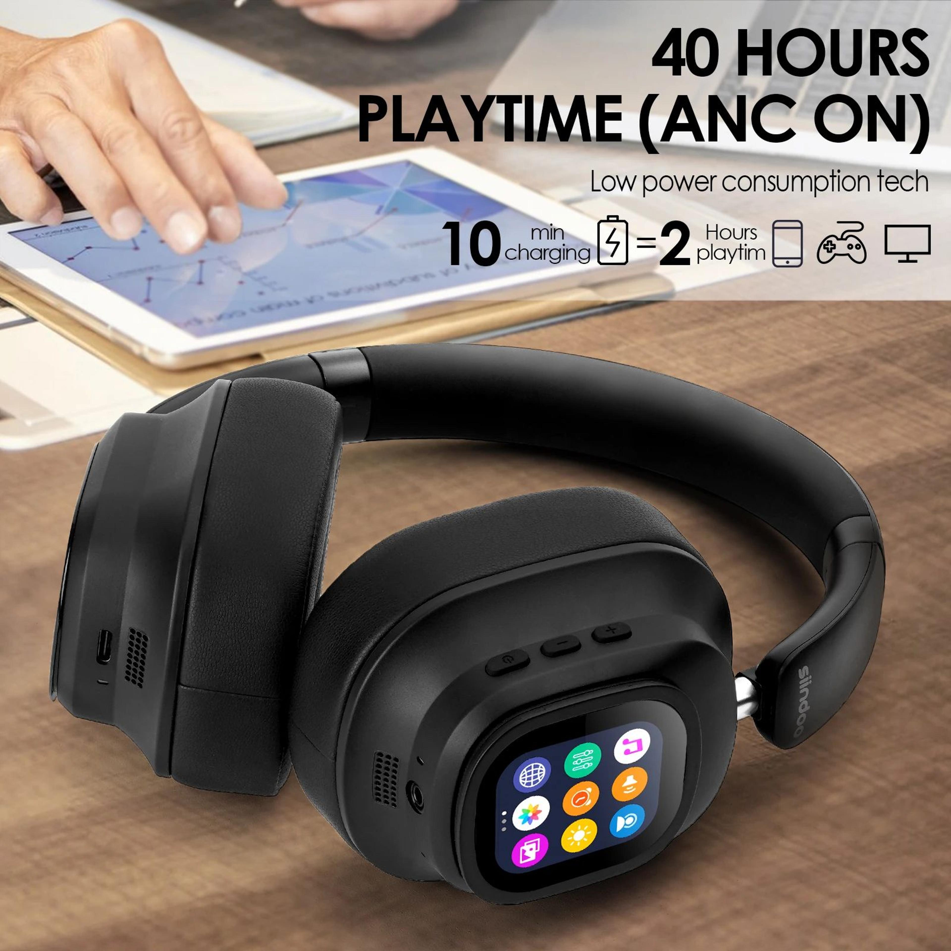 Siindoo ANC930Plus Active Noise Cancelling Headphones With Touchscreen Control  Hybrid Wireless Aud 3