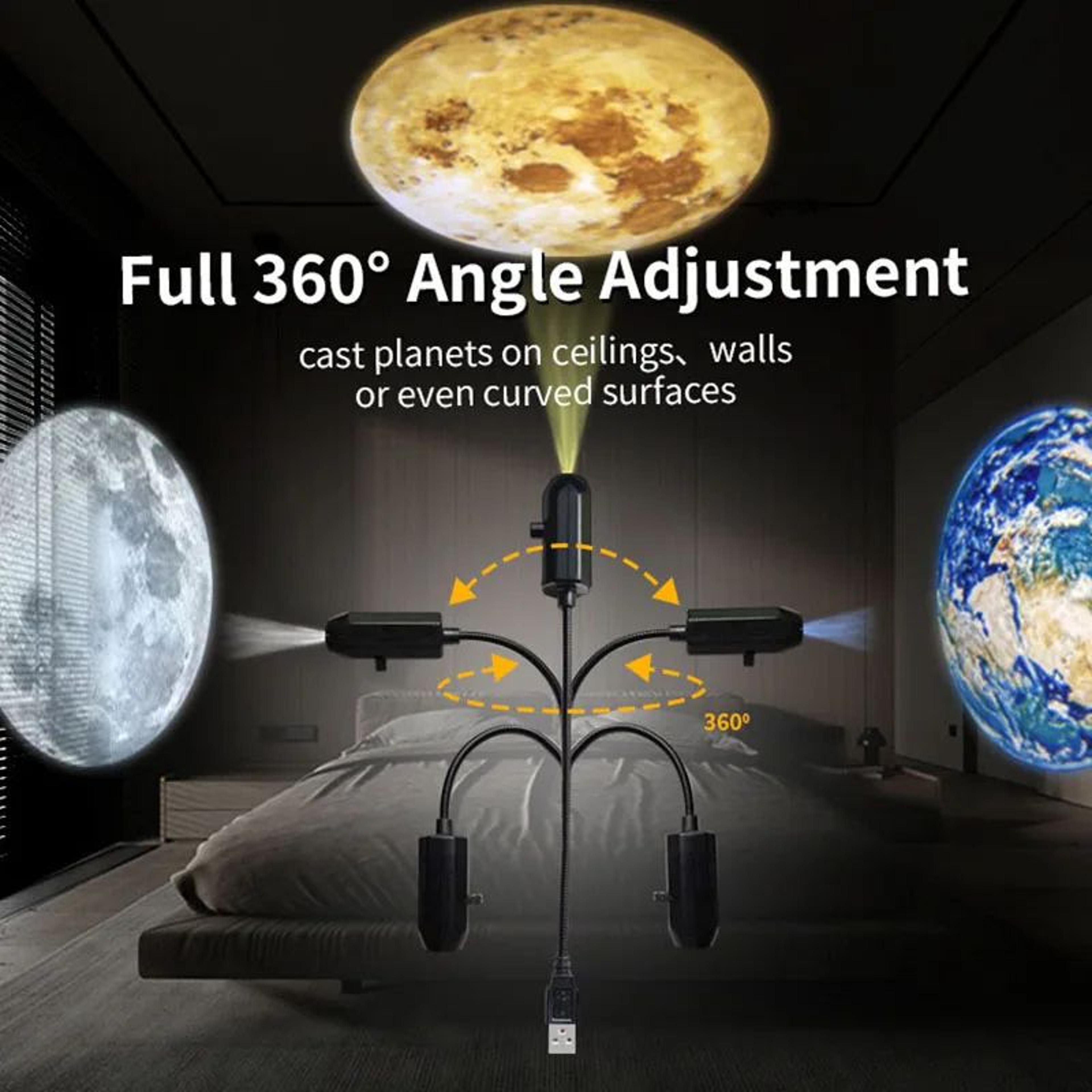 CosmicGlow Galaxy Projector Night Light  USB Star  Moon Ambient Lamp 3
