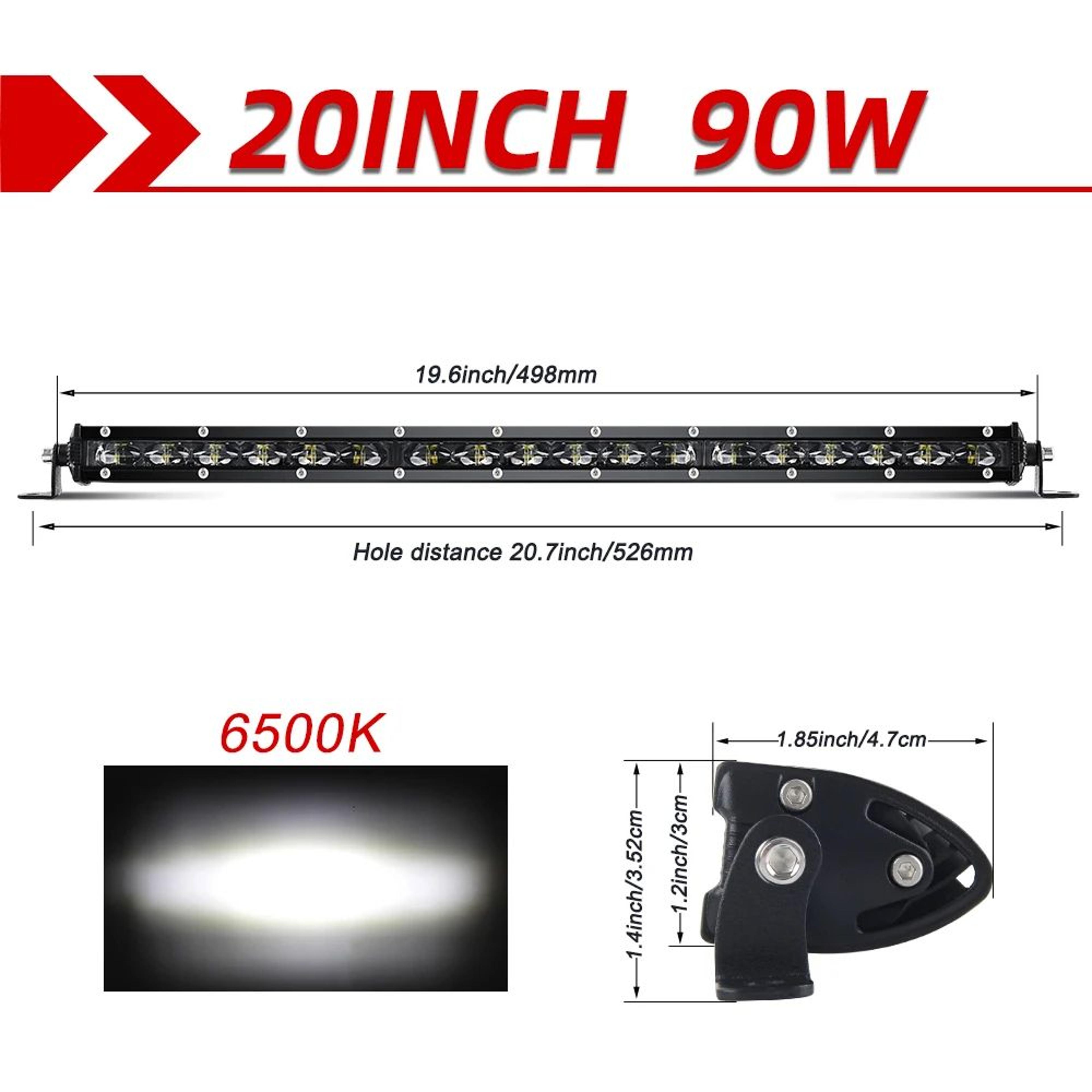 HighIntensity 50Inch LED Light Bar  80000LM Offroad Driving Beam For Trucks  4x4 8