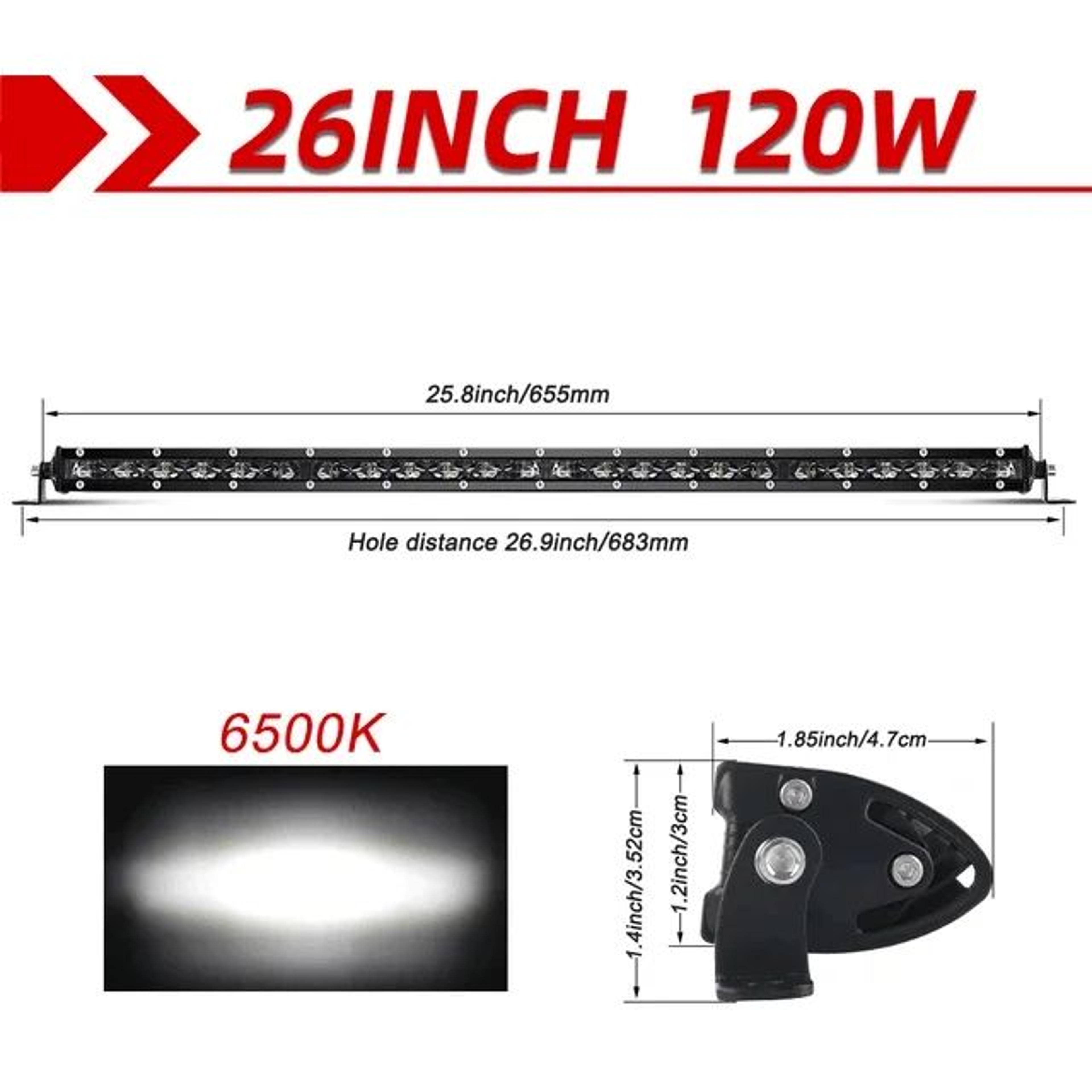 HighIntensity 50Inch LED Light Bar  80000LM Offroad Driving Beam For Trucks  4x4 9
