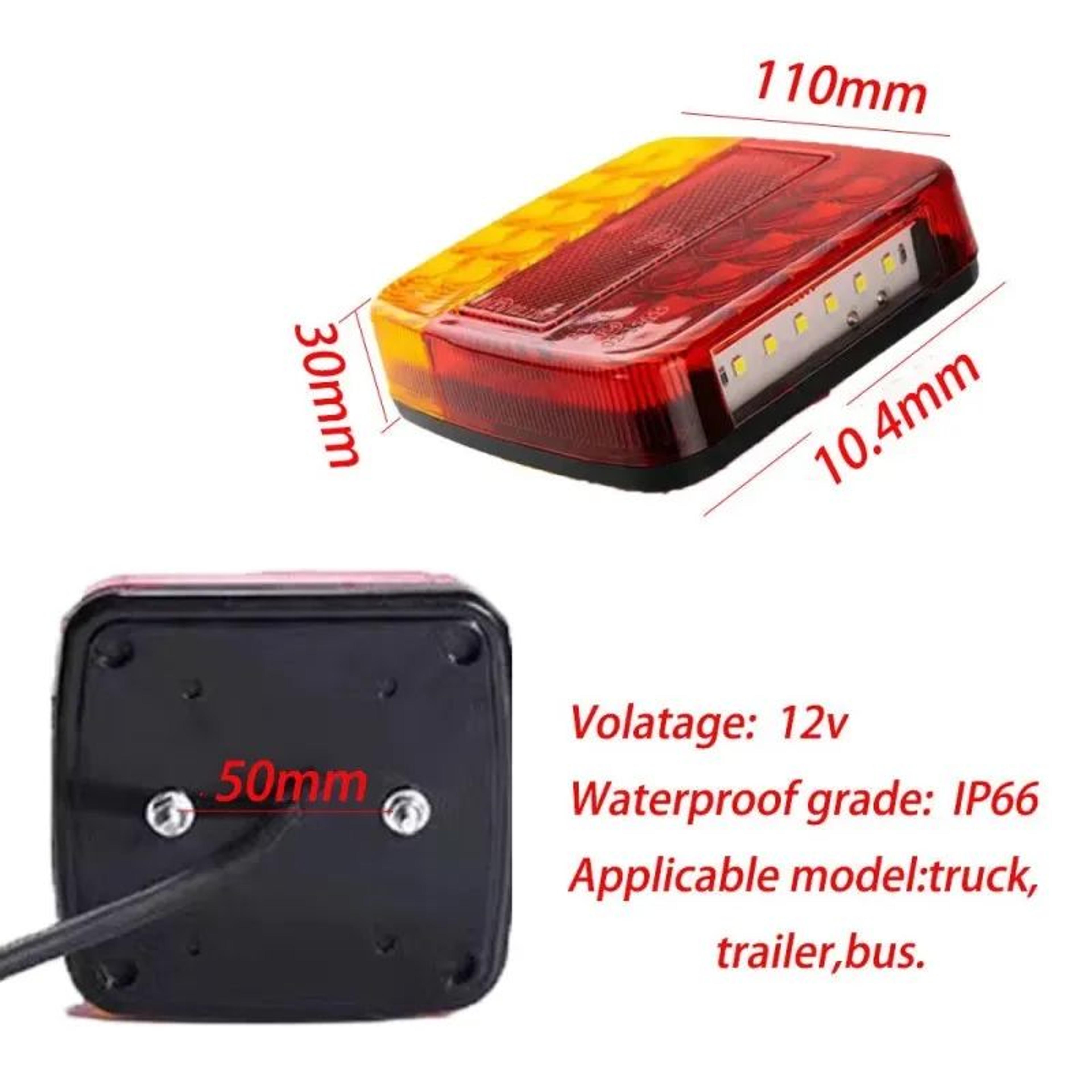 20LED Waterproof Trailer Tail Light  12V Rear Warning Brake Light For Trucks  Caravans 4